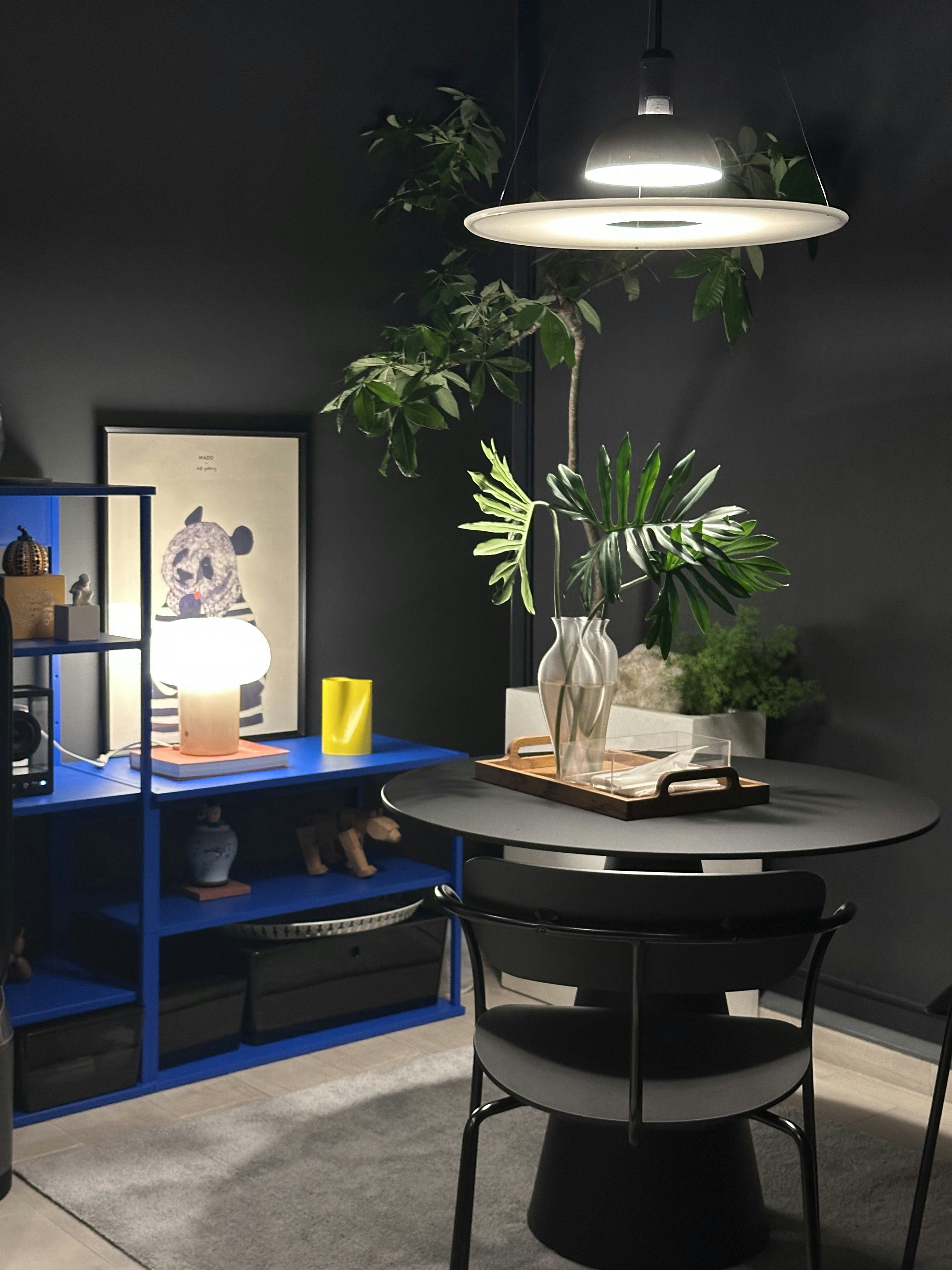 Our Dining Space: Alfresco Dining with Unblocked City View - modern dining room, minimalist decor, cozy ambiance, black and