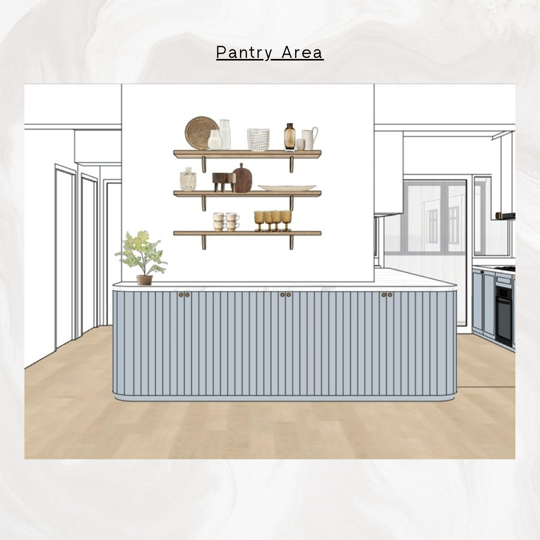 Renders vs. Reality: A Visual Journey - Modern kitchen design, minimalist aesthetic, open shelving, contemporary kitchen