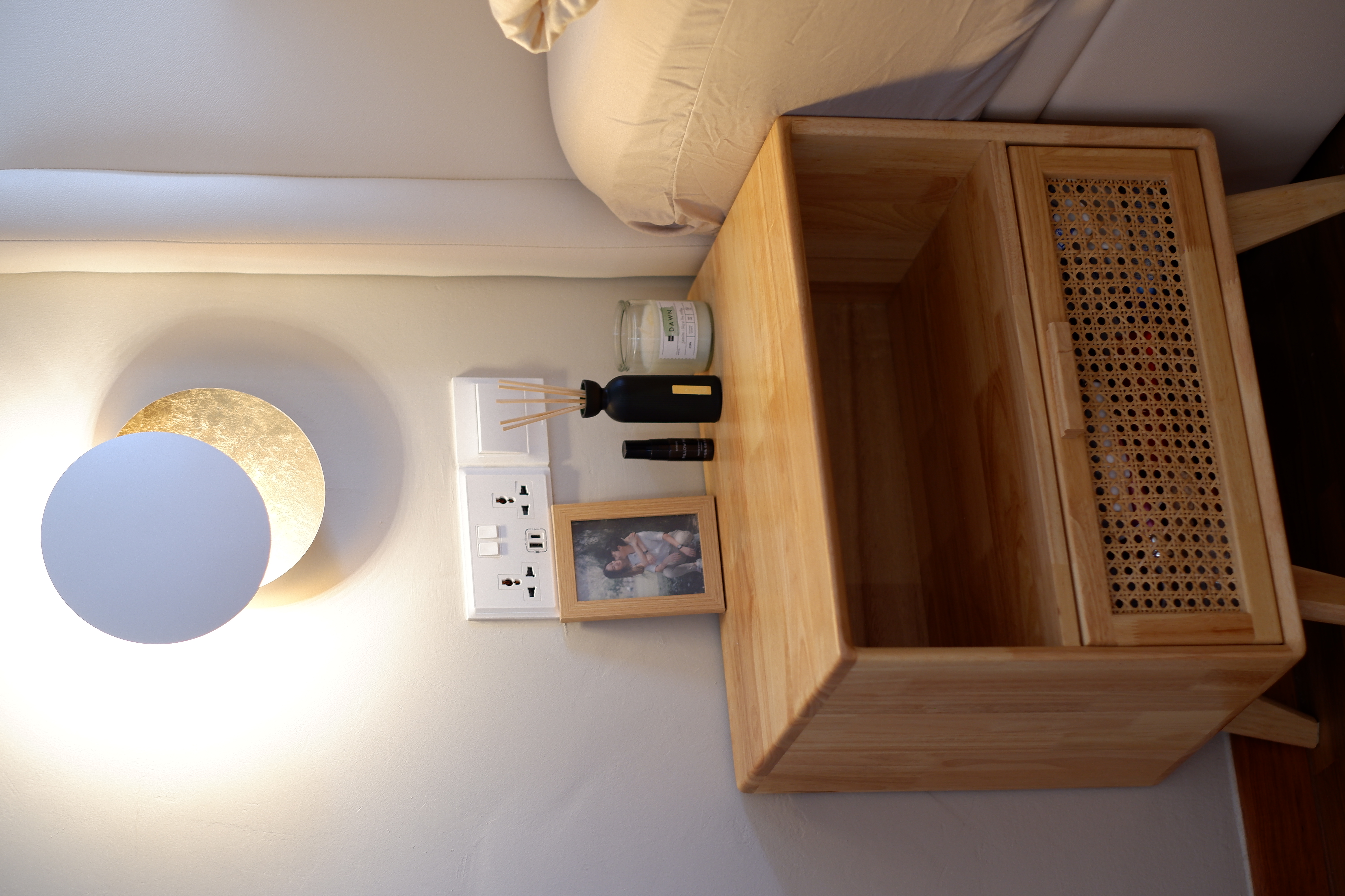 Our cosy bedroom with minimal carpentry with a bag display cabinet  - modern bedroom corner, minimalist decor, wooden