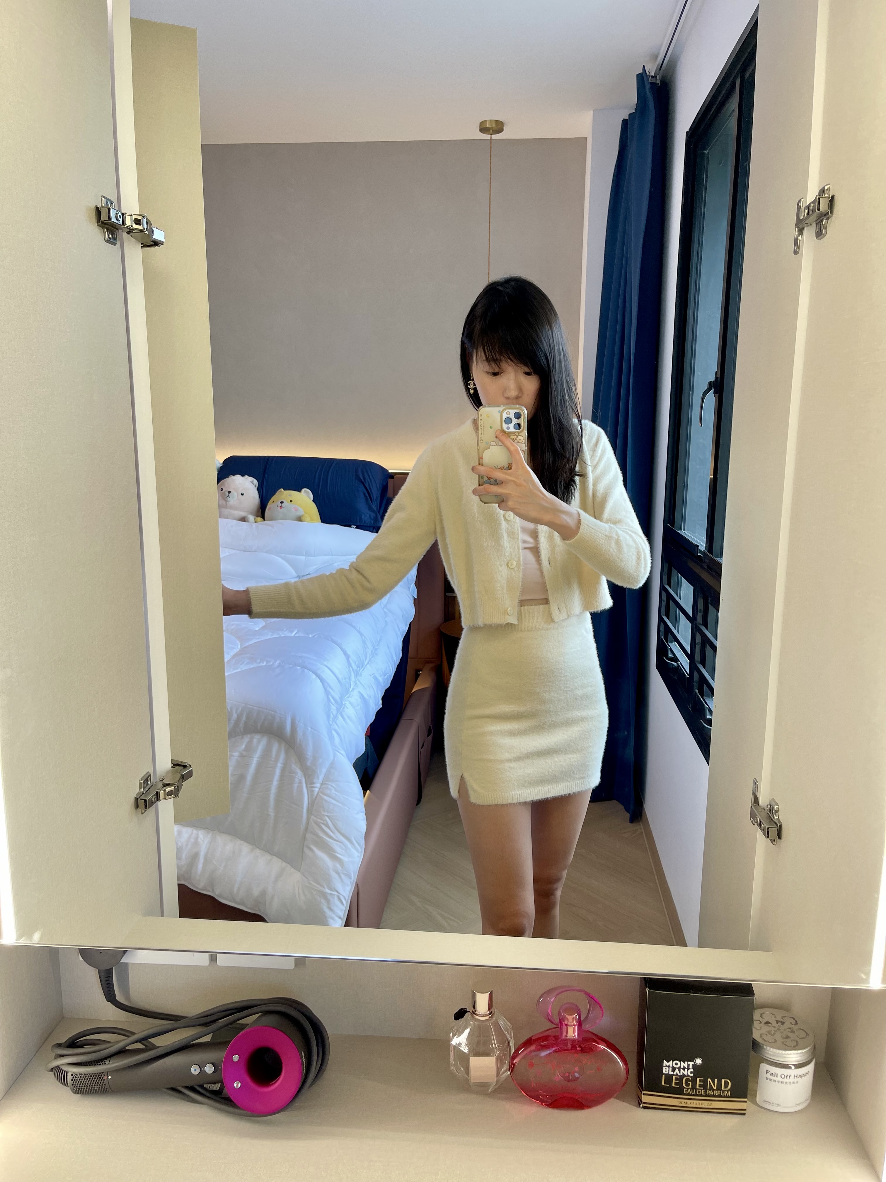 A Cosy Sanctuary: Our Slumber Haven With A Concealed Bathroom & Vanity - Mirror selfie, bedroom, vanity, mirror, person