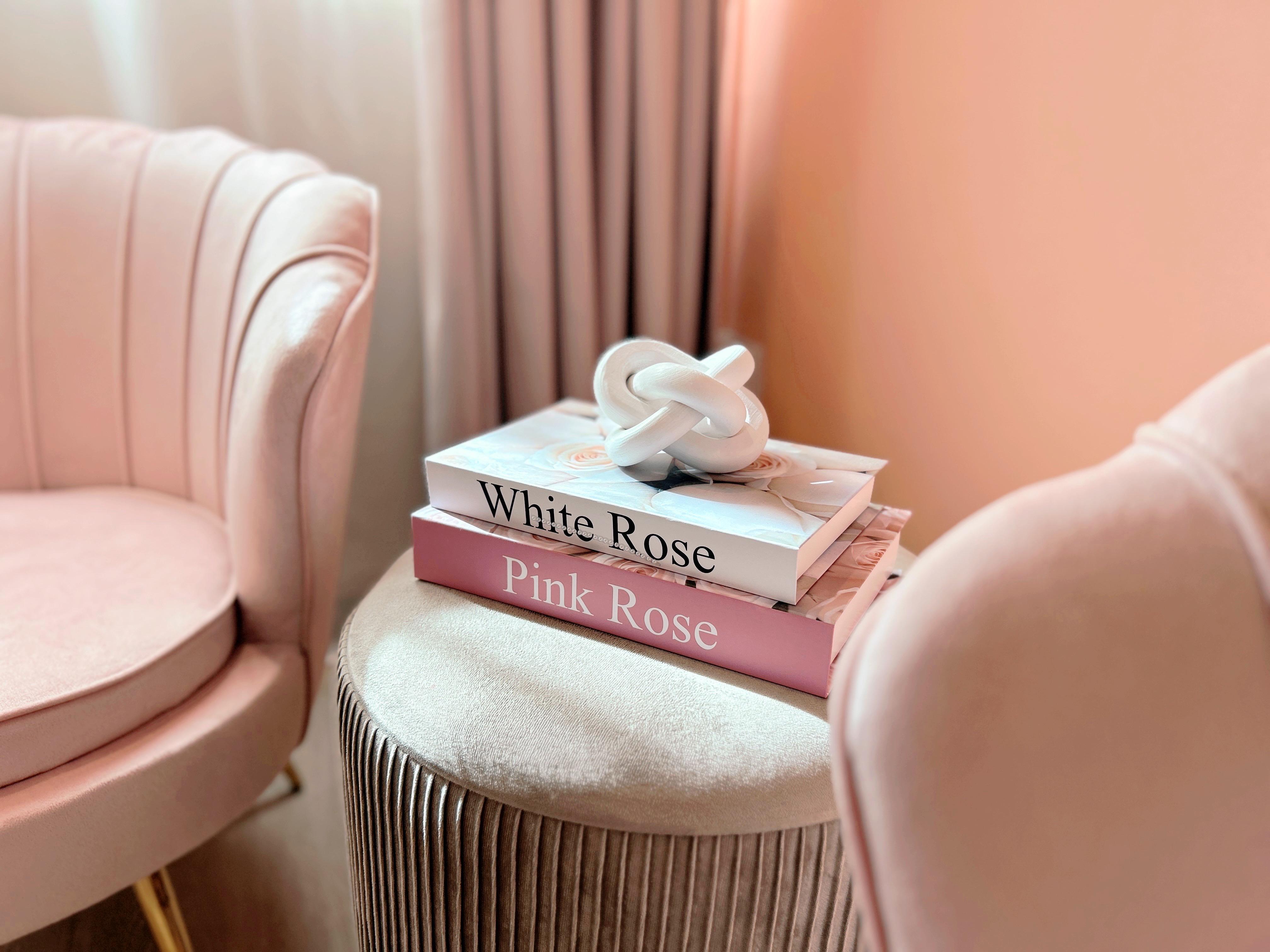 Pink Paradise: A Tour of Our Kids’ Dream Room! - Soft, pastel pink armchair, cozy seating area, plush armchair, elegant