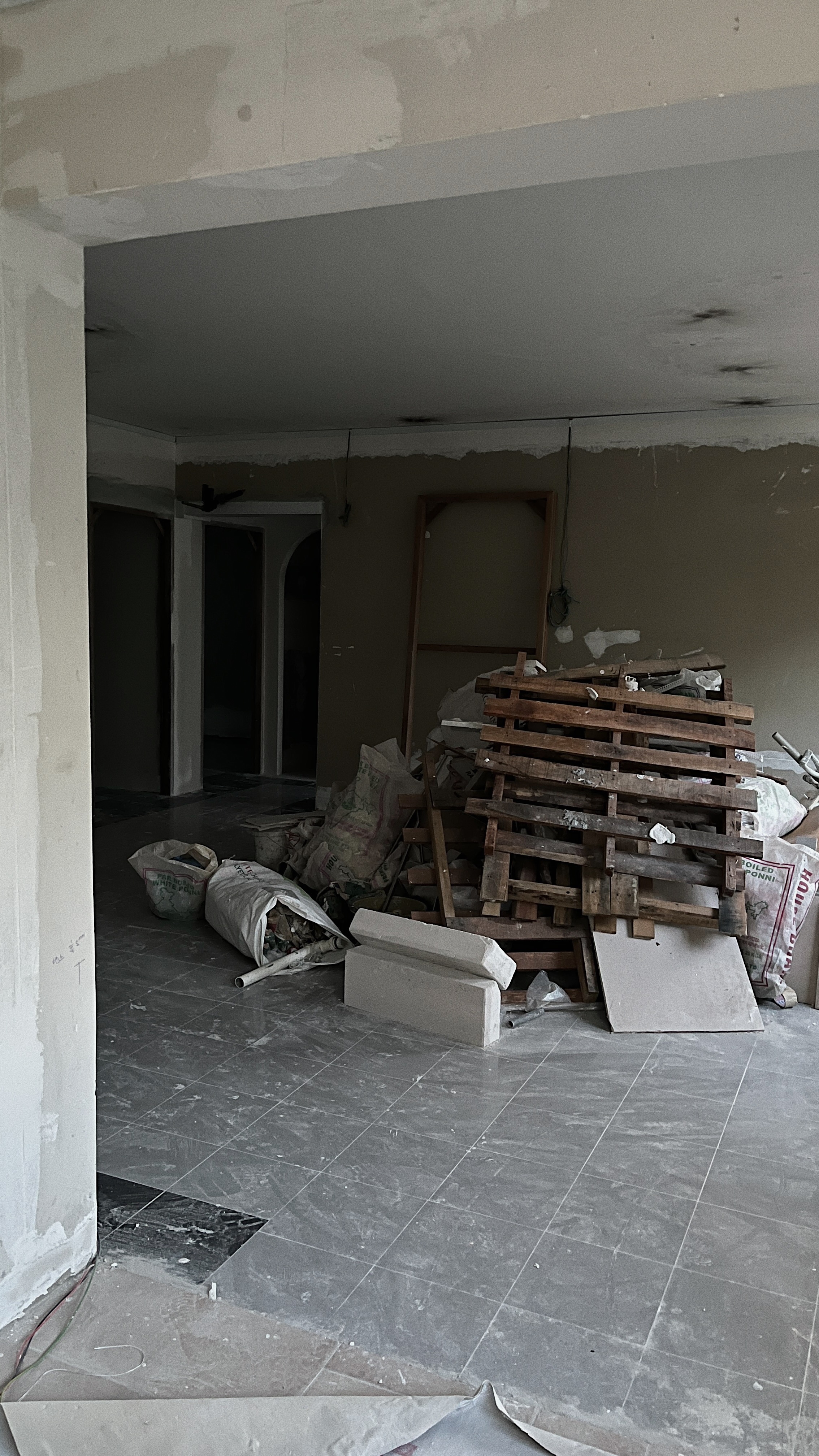 We spent $72k on our 4-Room HDB Renovation Journey - unfinished room, construction site, renovation in progress, debris