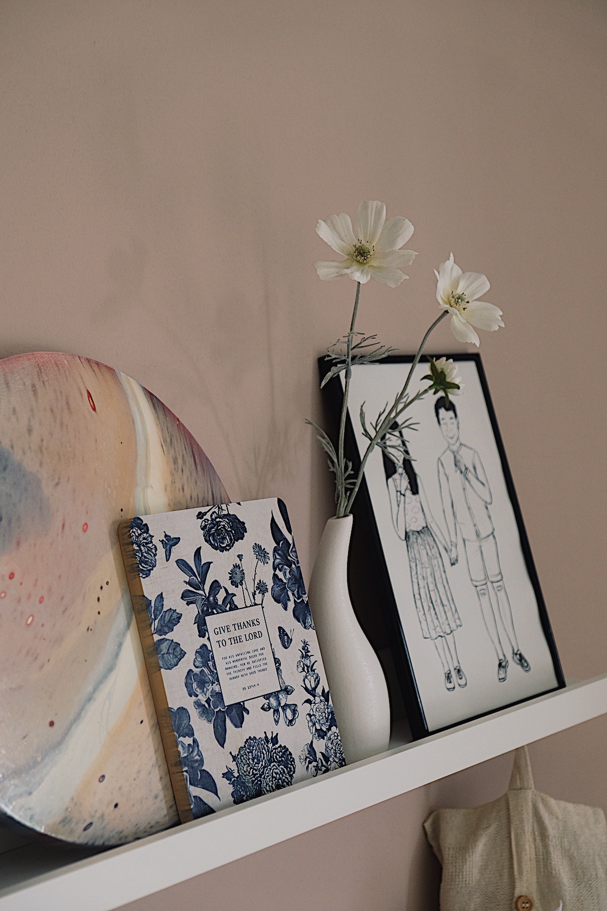Our bedroom with a kitchenette: Transformation from 2 to 2+1 to 3-in-1 - vibrant floral arrangement, white flowers