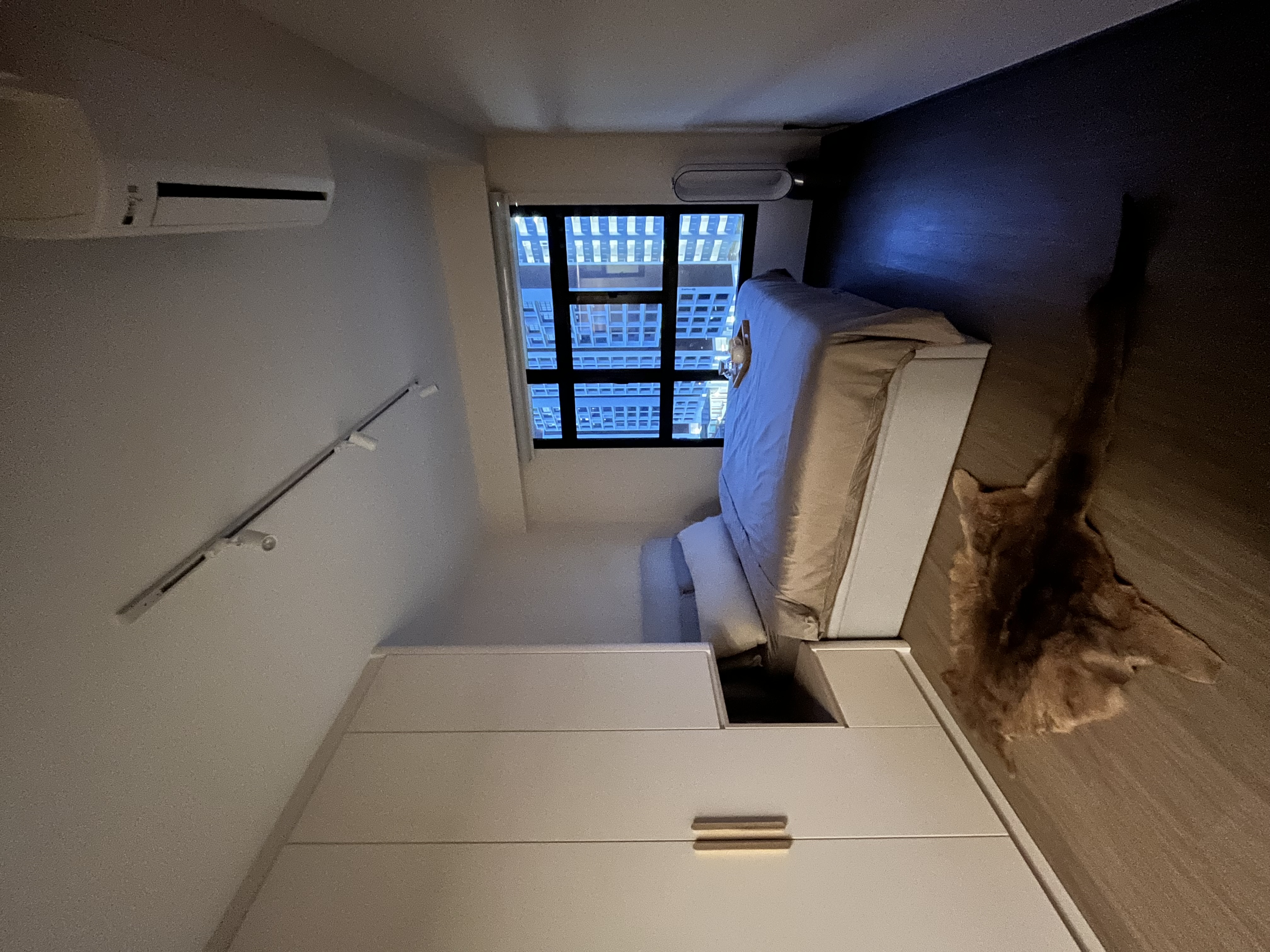 Master Bedroom: Going Basic with a Near Monochromatic Look - Modern minimalist bedroom, cozy bed, beige bedding, window with