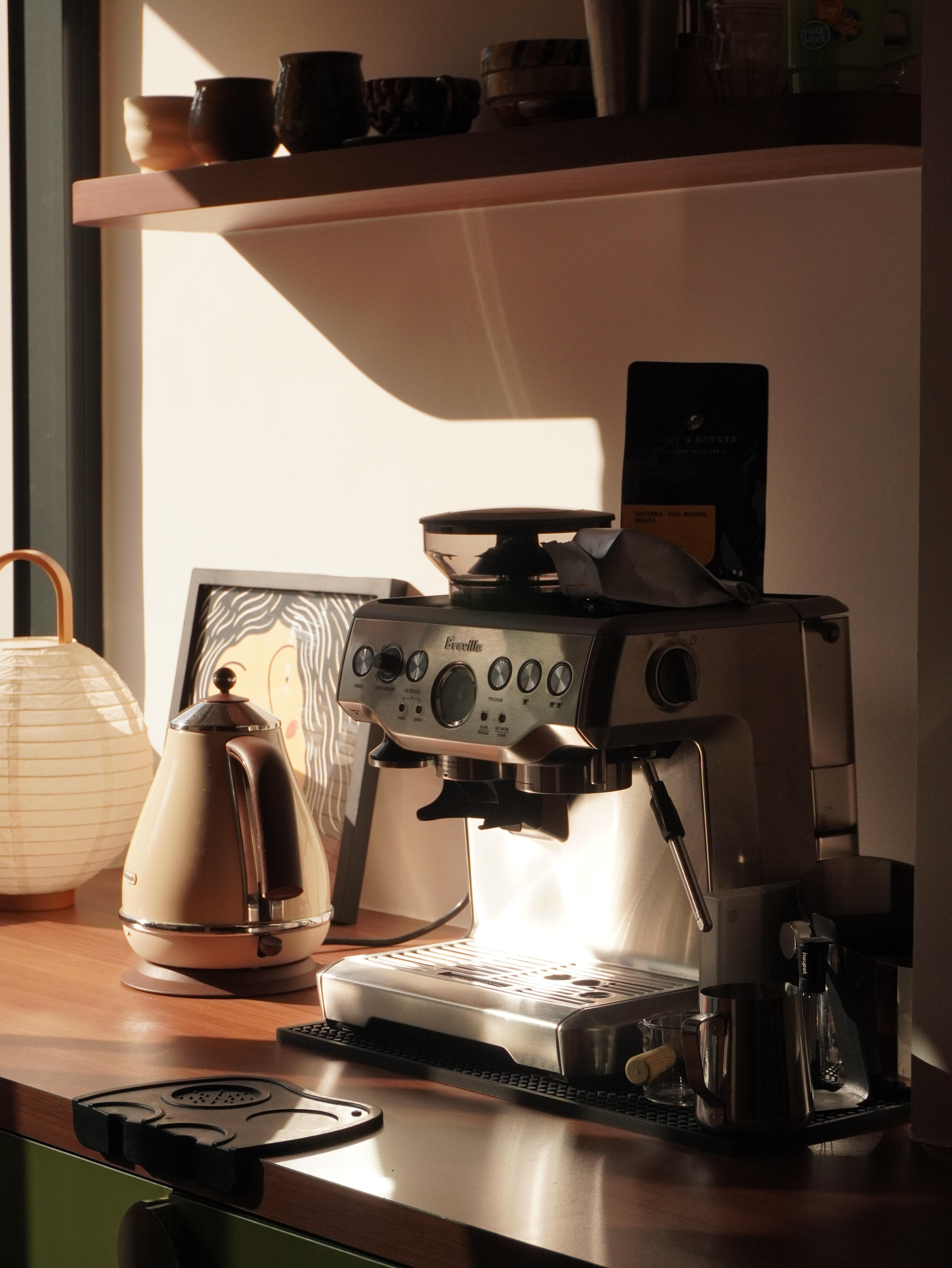 Renovation Budgeting - Breakdown and Overview!  - shiny coffee machine, modern kitchen, espresso machine, coffee beans