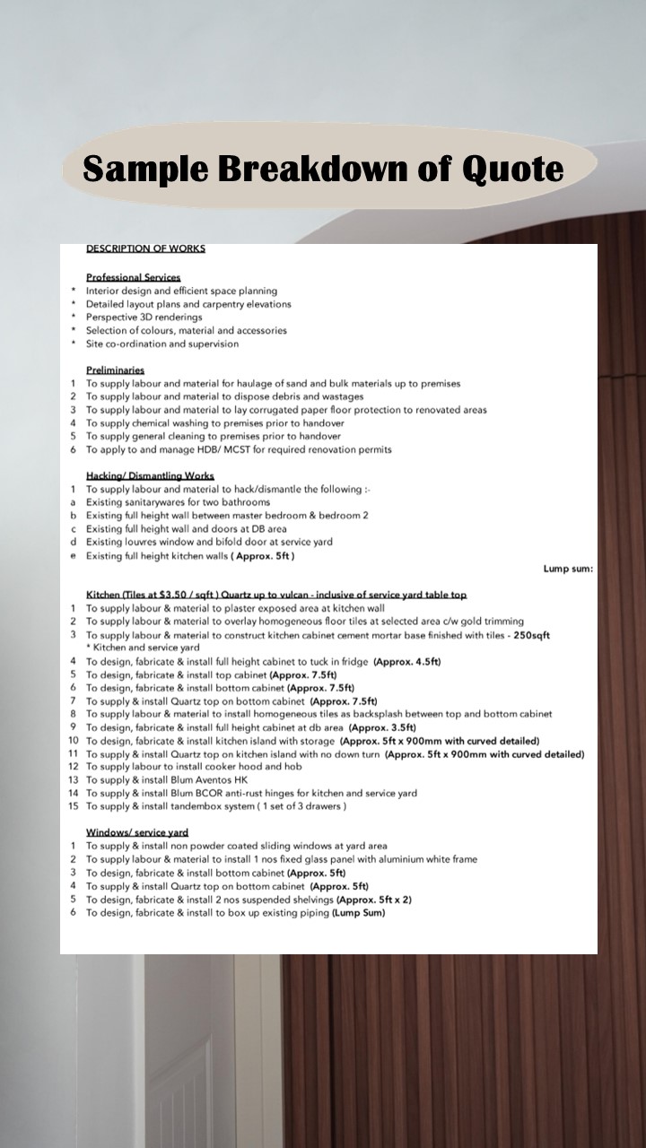 Renovation Budgeting - Breakdown and Overview!  - Interior design and efficient space planning, detailed layout plans and