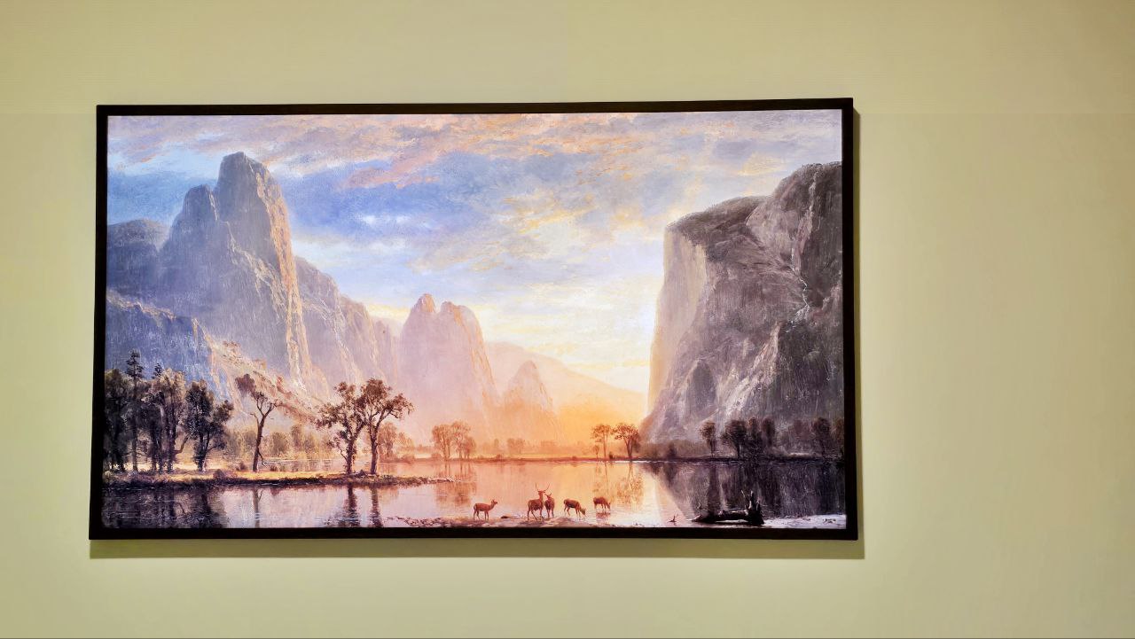 Transforming Our Living Room : Minimalist and Smart Storage Solution - Sunset over majestic mountains, serene lake, deer