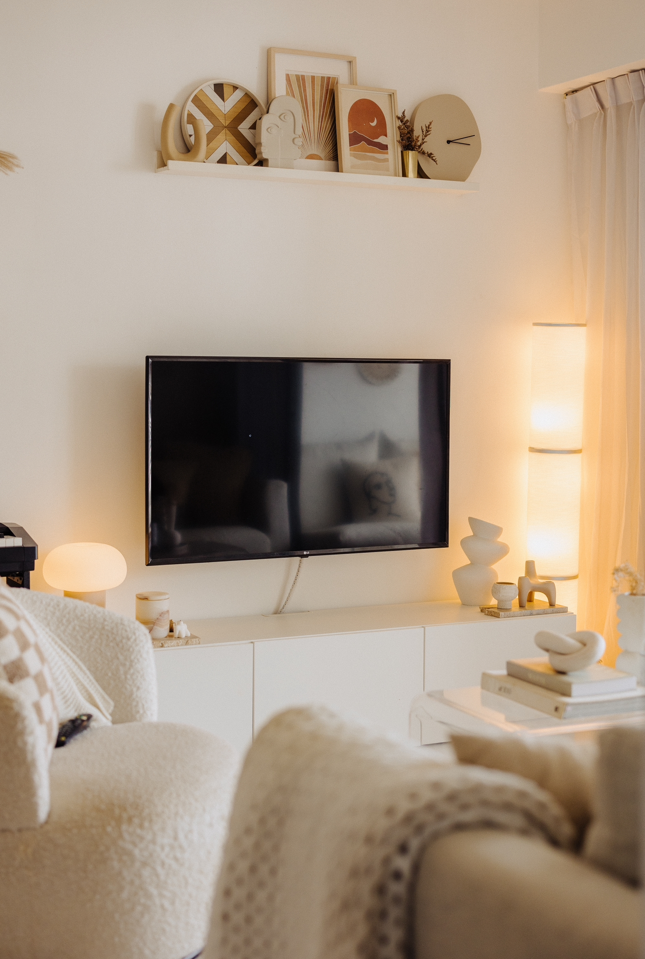 Bright And Airy Living Room: With Zero Reno Or Built-In, Only Styling! - Modern living room, cozy ambiance, minimalist decor