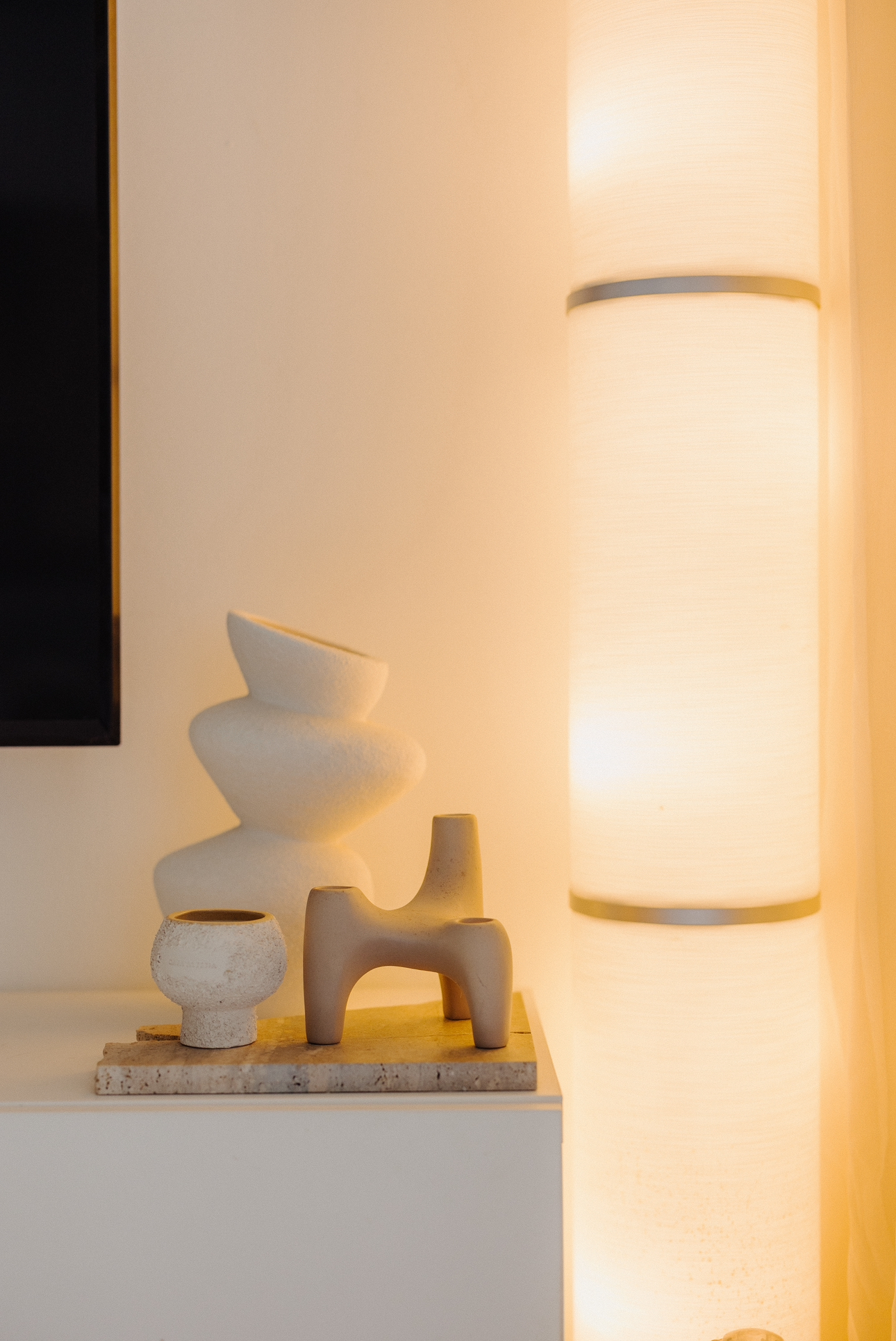 Bright And Airy Living Room: With Zero Reno Or Built-In, Only Styling! - modern minimalist decor, abstract pottery