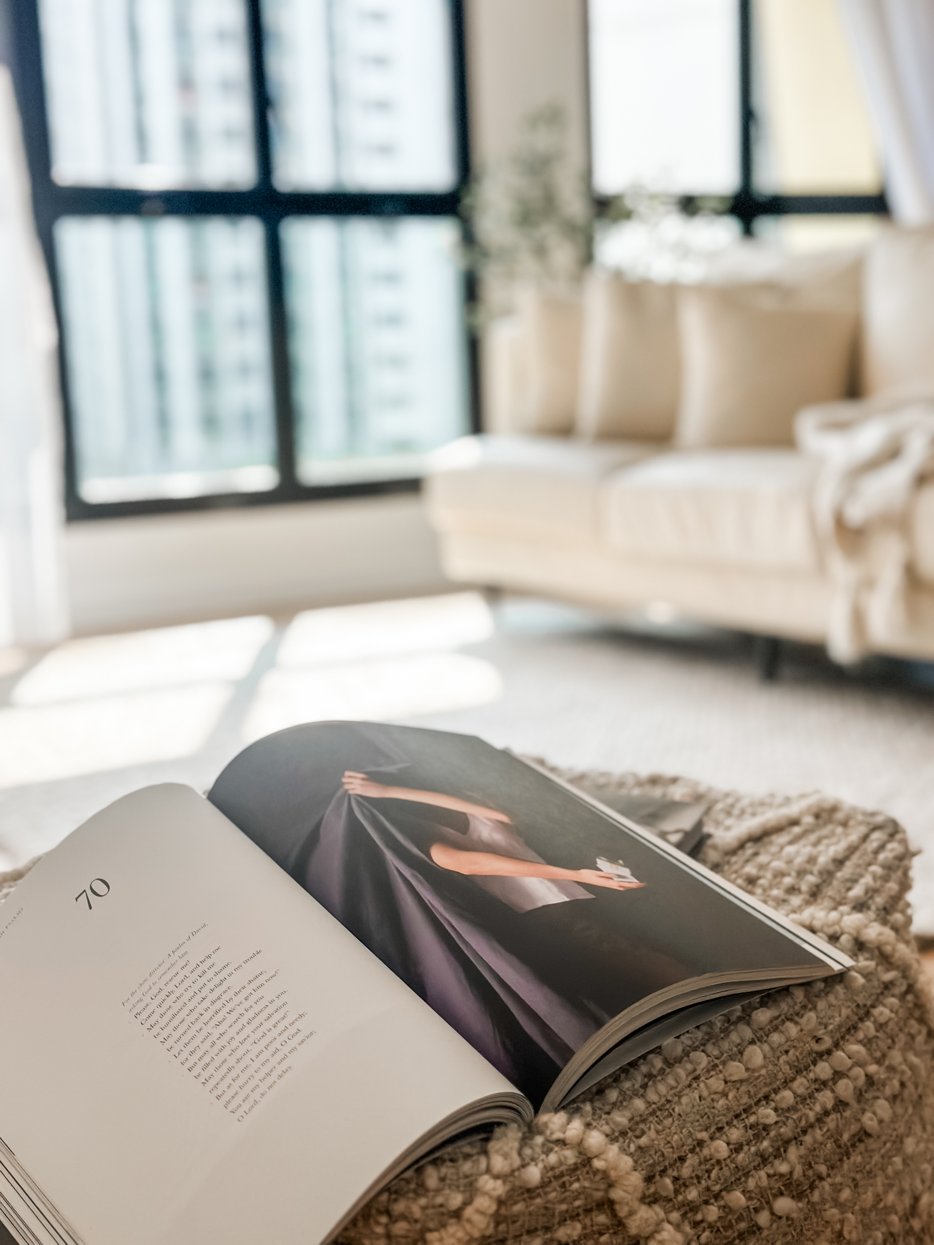 Comfort in Style: How $3.5k Loose Furniture Elevates CozyLiving Room - Modern living room, cozy atmosphere, large windows