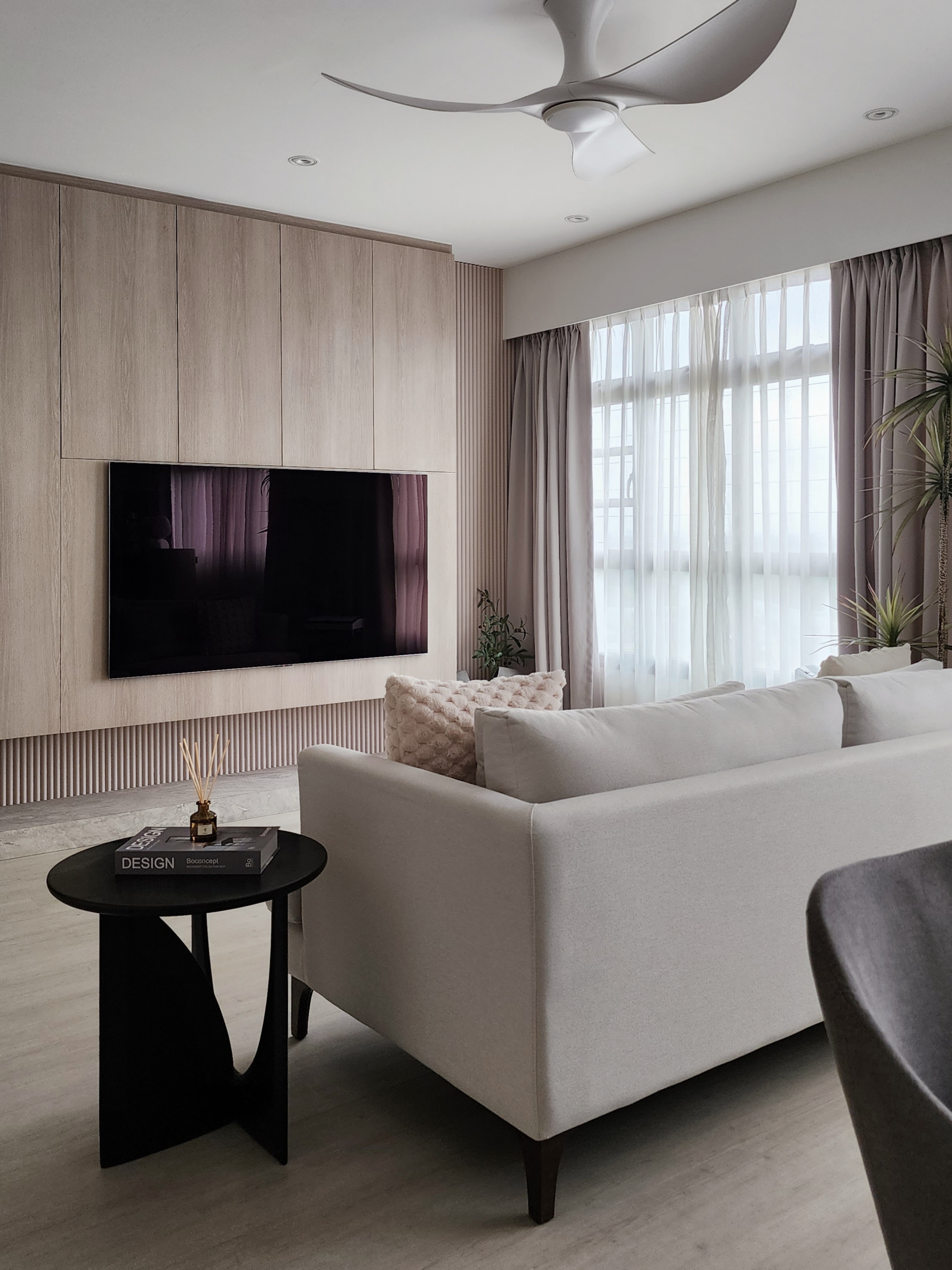 Our Living Area: A Reflection Of Our Innerselves  - Modern living room, minimalist design, large flat-screen TV