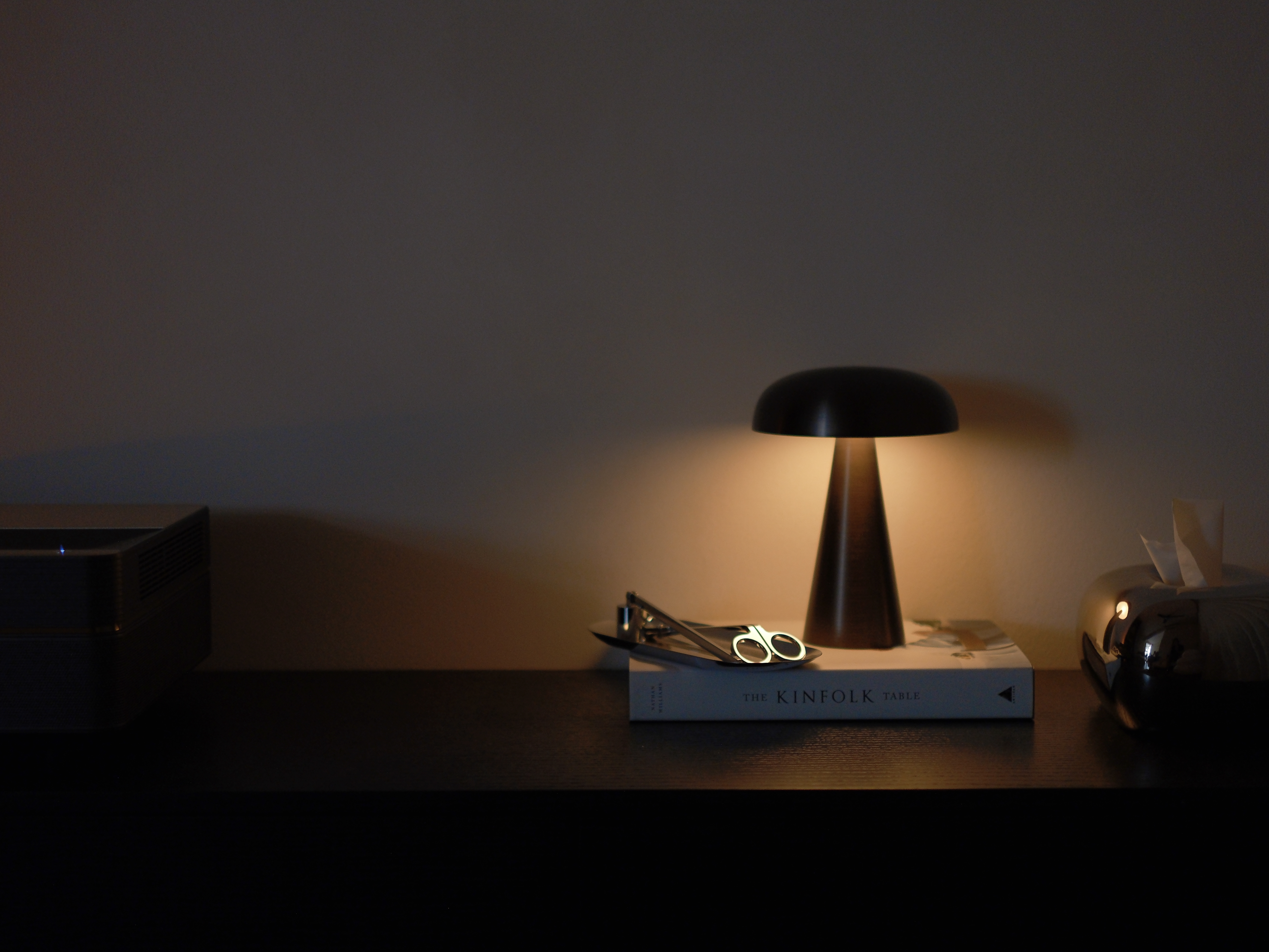 Cozy Living Room Ambiance with Textures and Lighting - No Built Ins! - Table lamp, dim lighting, cozy atmosphere, soft