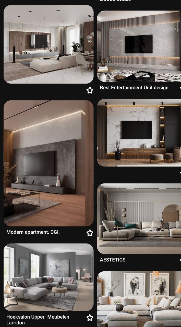 Our style?: See how our Pinterest mood boards came alive! - Modern living room, contemporary design, minimalist decor, sleek