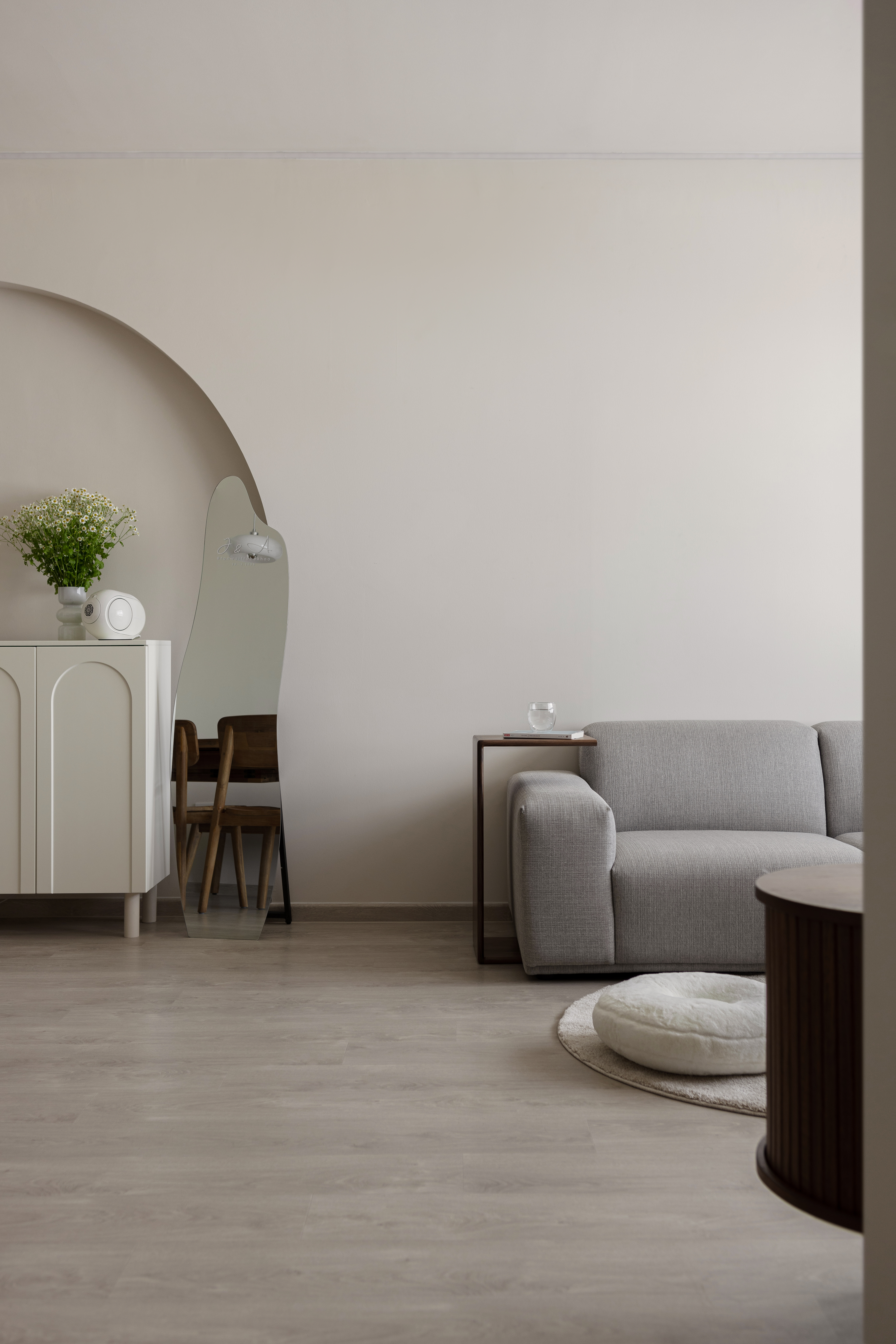 Zero Built-In Carpentry?! : Our Living Room’s Cozy Ambience - Minimalist living room, modern furniture, neutral color