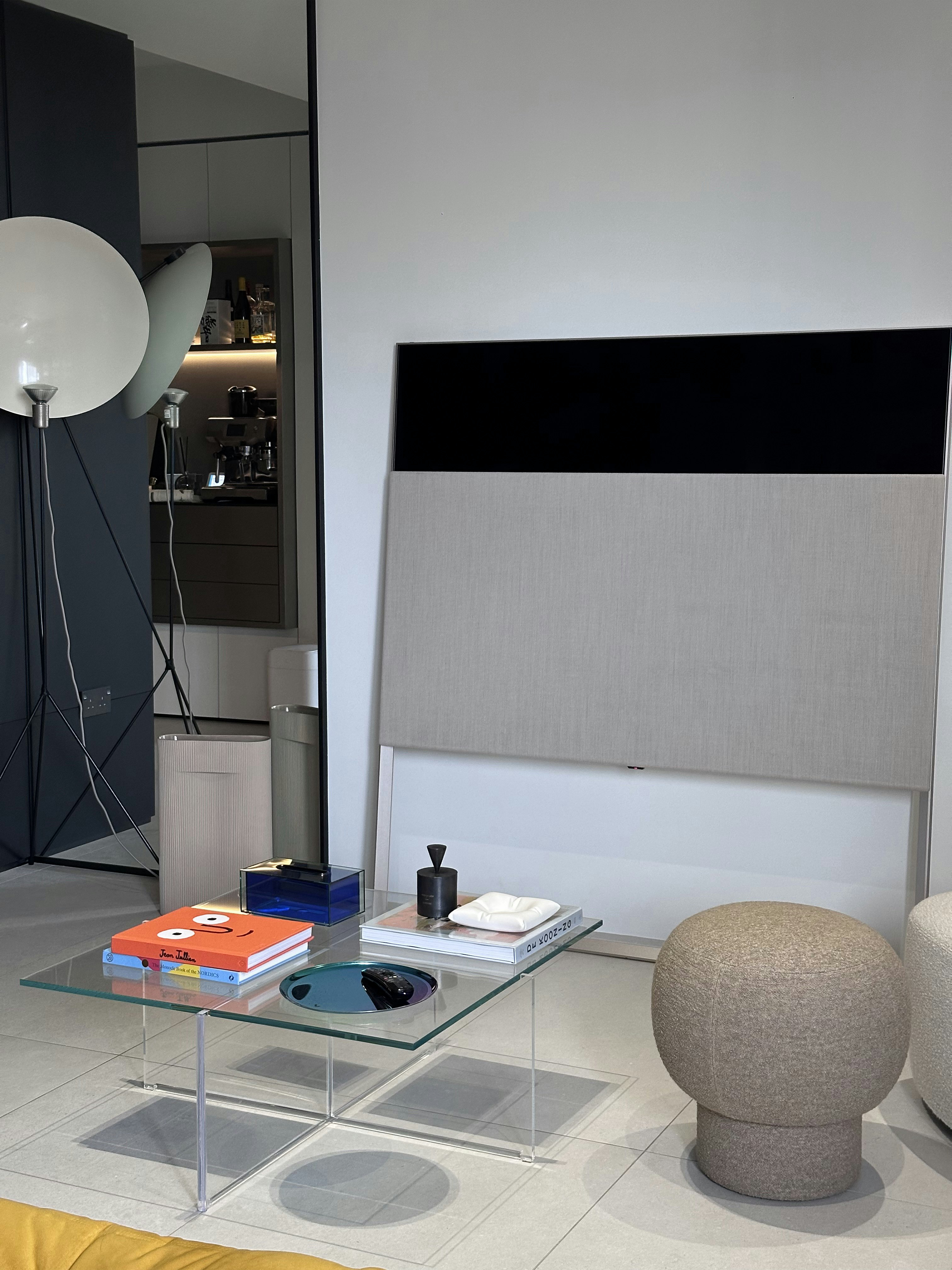 Our Living Room: A Gallery of Designer Pieces  - Modern minimalist living room, sleek furniture design, contemporary decor