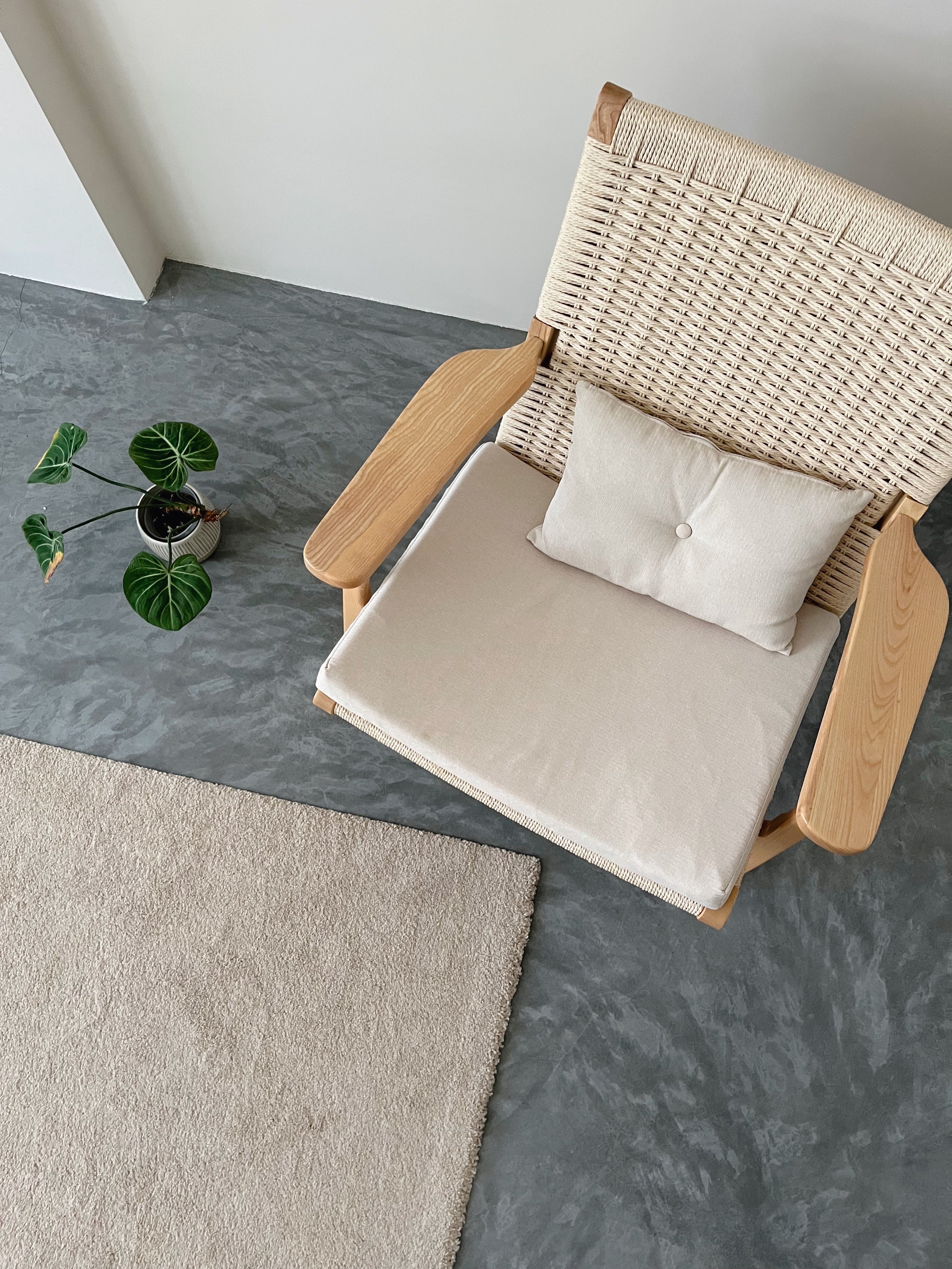 Living Room Purchases: Hits vs. Misses - Wicker armchair, light wood finish, beige cushion, minimalist design, cozy seating