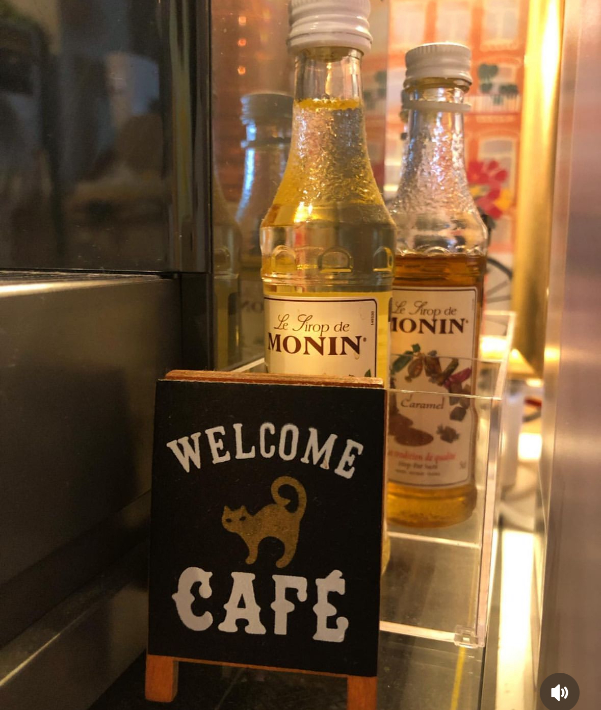 Favourite Spots for the Weekend Homies - Café, welcome, sign, "Welcome Cafe, " "Café, " "Caramel, " "Le Sirop de MONIN, "