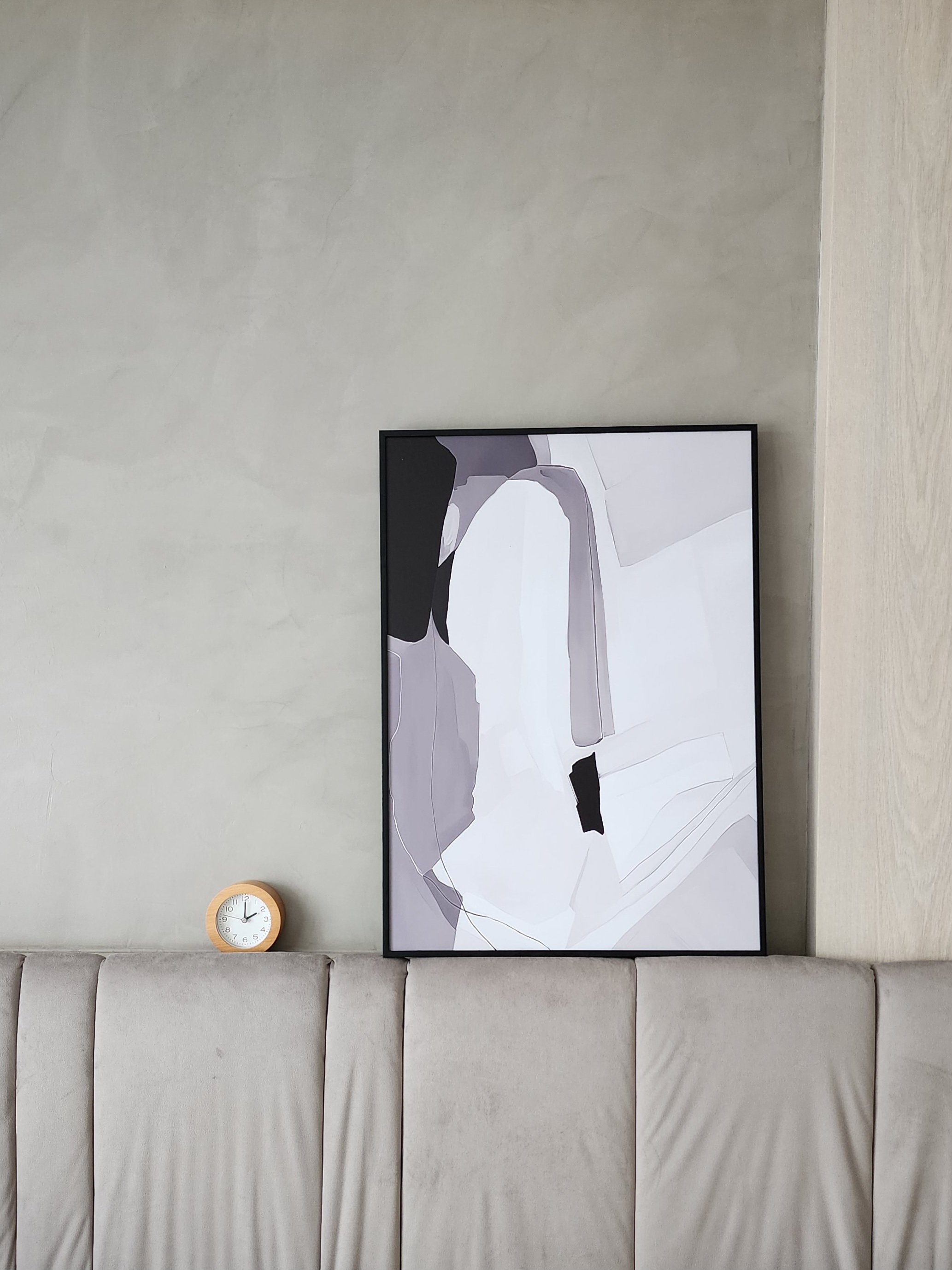 Our Bedroom: We Customised An XL Bed For The Family!  - Modern minimalist wall art, abstract painting, geometric design