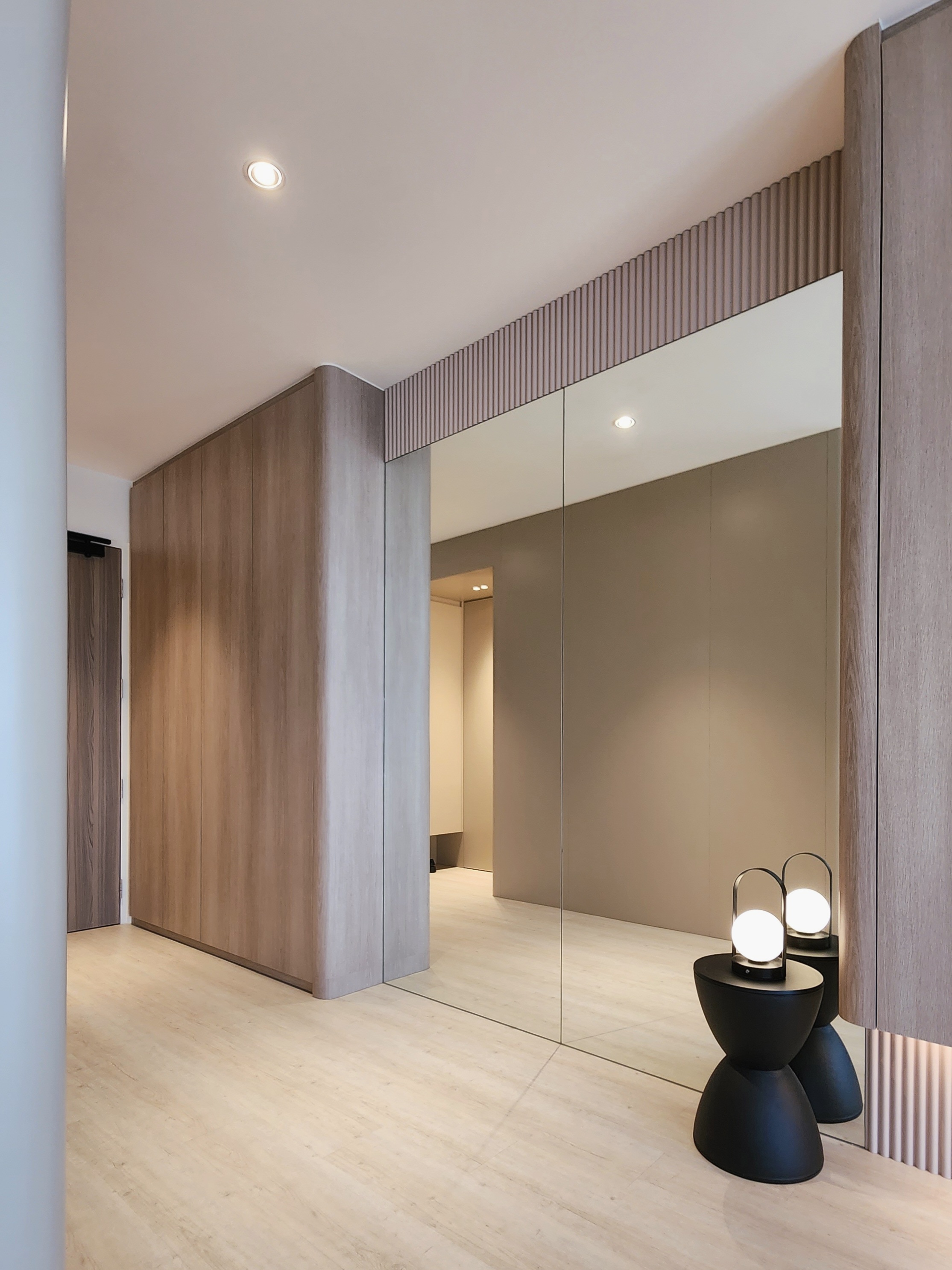 Our Entryway: See How We Utilise Narrow Spaces. Feat. A Dance Corner - Wooden cabinetry, minimalist design, modern aesthetic