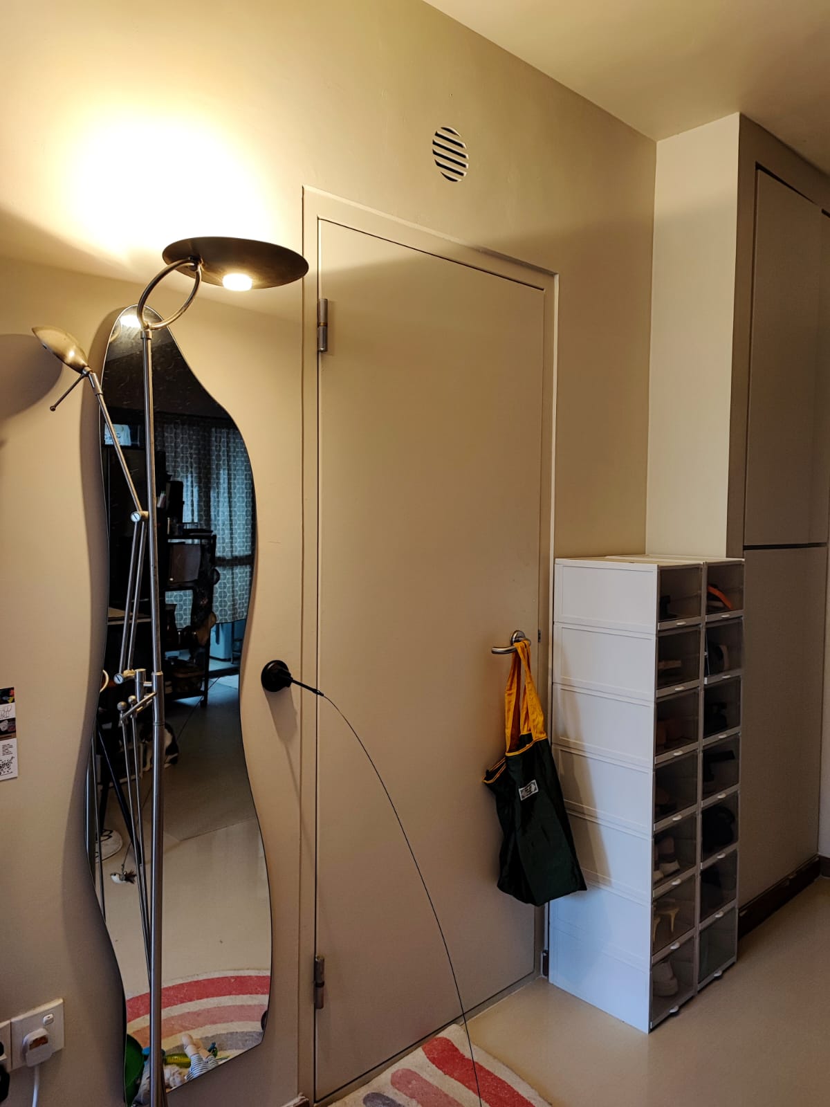 A-functional-entryway---Using-paint-to-conceal-unsightly-areas!