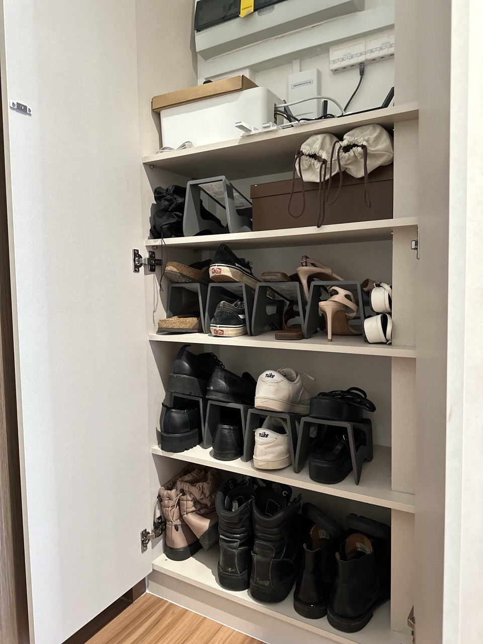 Not covering up your bomb shelter with a feature wall? No problem! - shoes, boots,