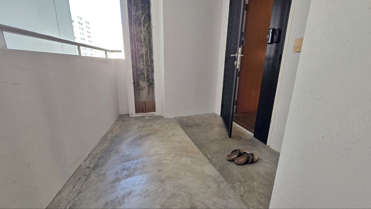 Introducing Fengshui Elements into our Entryway! - Empty, minimalist hallway with concrete floor and white walls, Indoor