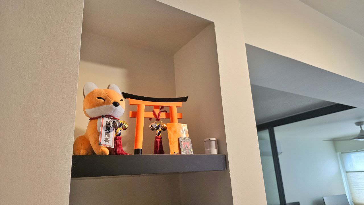 Introducing Fengshui Elements into our Entryway! - stuffed animal, orange fox, decorative item, shrine, portable shrine