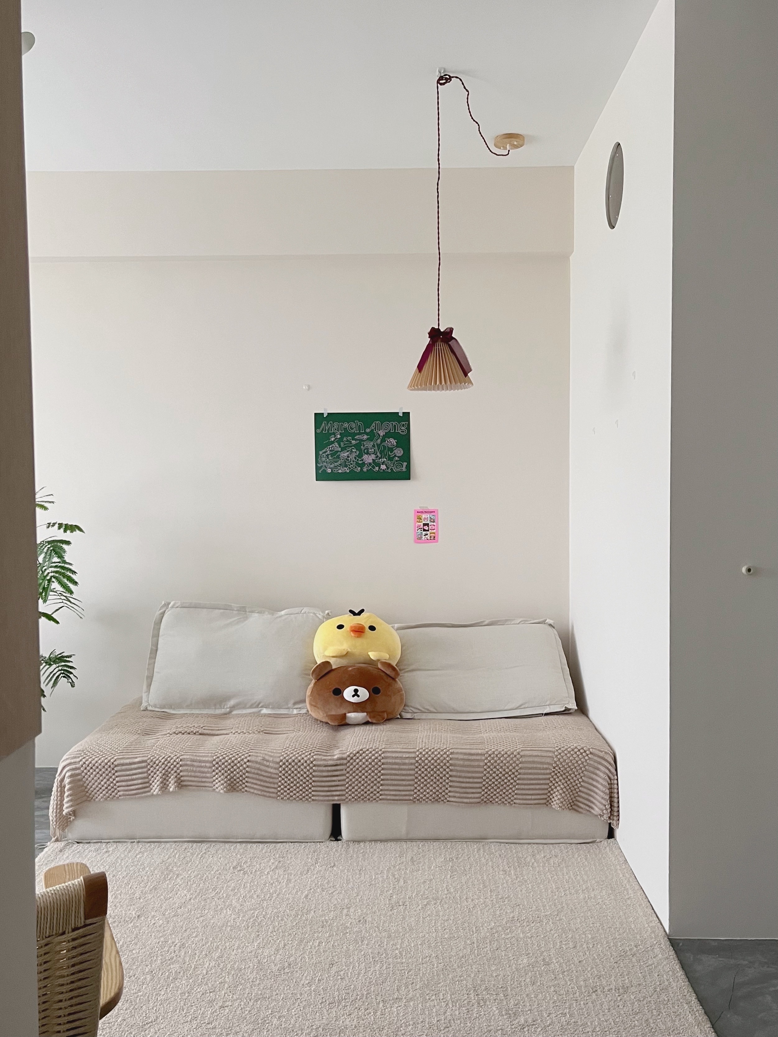 Refreshing our home by simply moving furniture around!  - Mandarin, cozy, minimalist, modern, serene, soft lighting, white