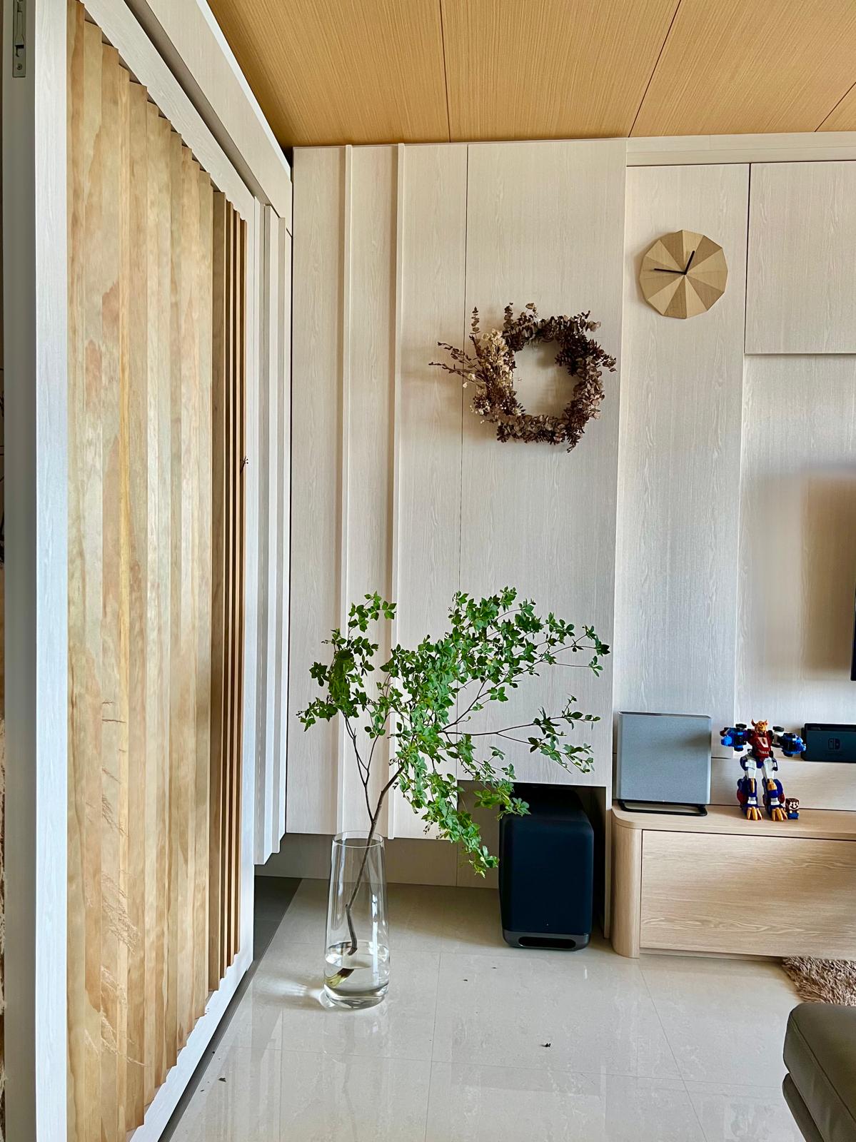 Blending Modern, Wabi-Sabi, and Japandi in Our Wood-Loved Space 🌟🏡 - Wooden paneling, minimalist design, modern decor