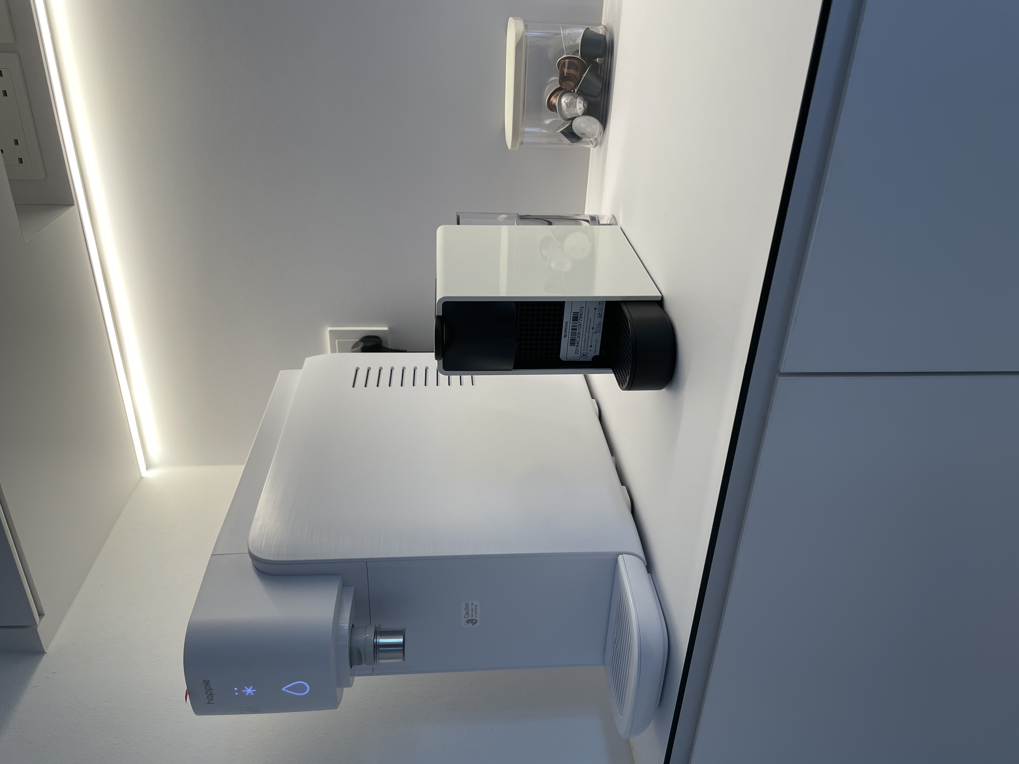 What’s Cooking? ; Minimalist Full-White Kitchen with Ample Storage - Modern, sleek, minimalist, contemporary, clean-lined