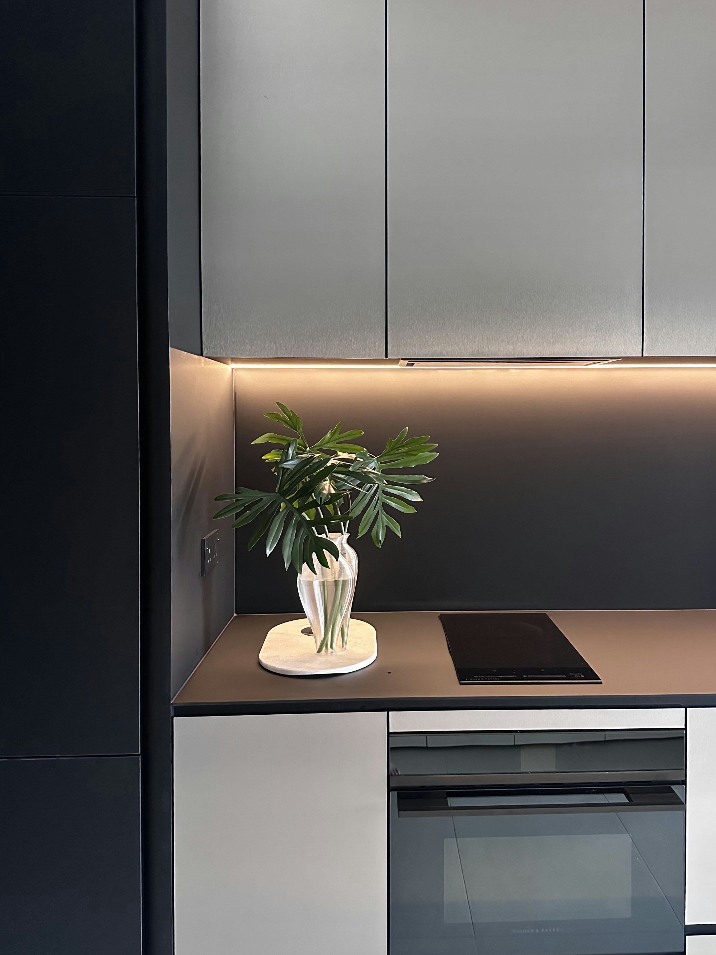 A Tour of Our Modern Kitchen with Fully Integrated Appliances - Modern kitchen, sleek cabinets, minimalist design