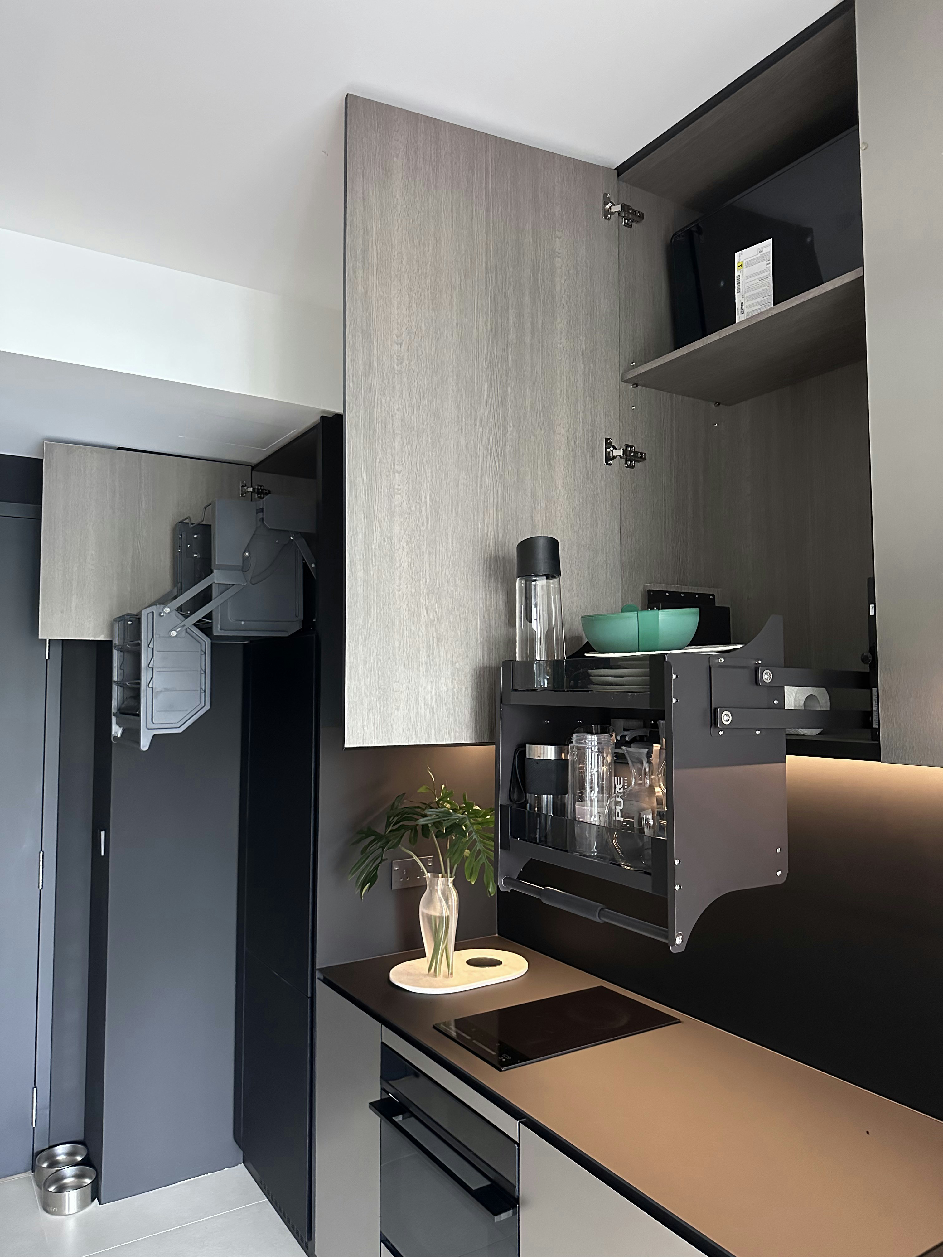 A Tour of Our Modern Kitchen with Fully Integrated Appliances - Modern kitchen with sleek cabinets, minimalist design, open