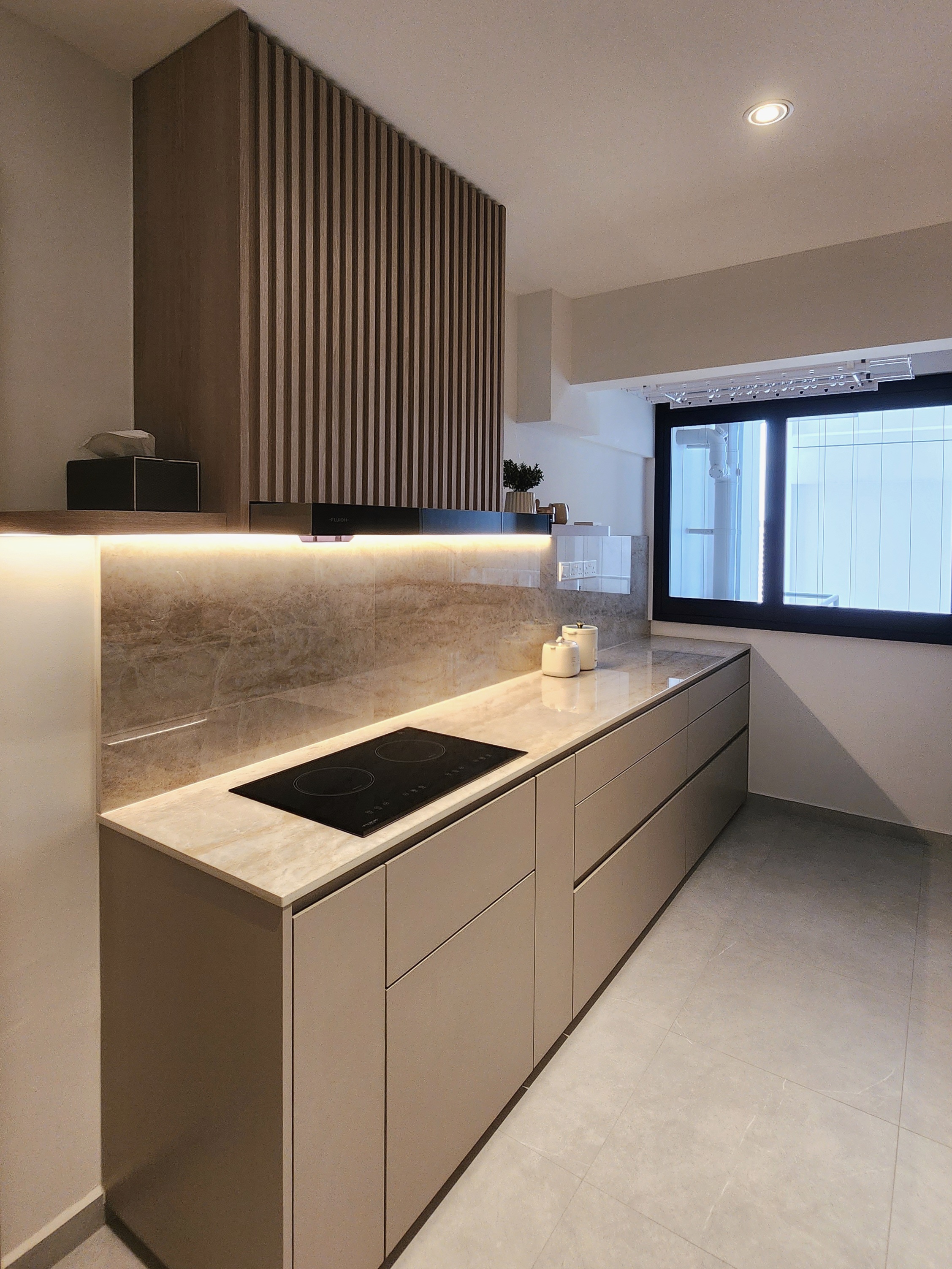 Our Kitchen: How We've Grown To Love Our Closed-Concept Kitchen - Modern kitchen with sleek design, beige and brown tones