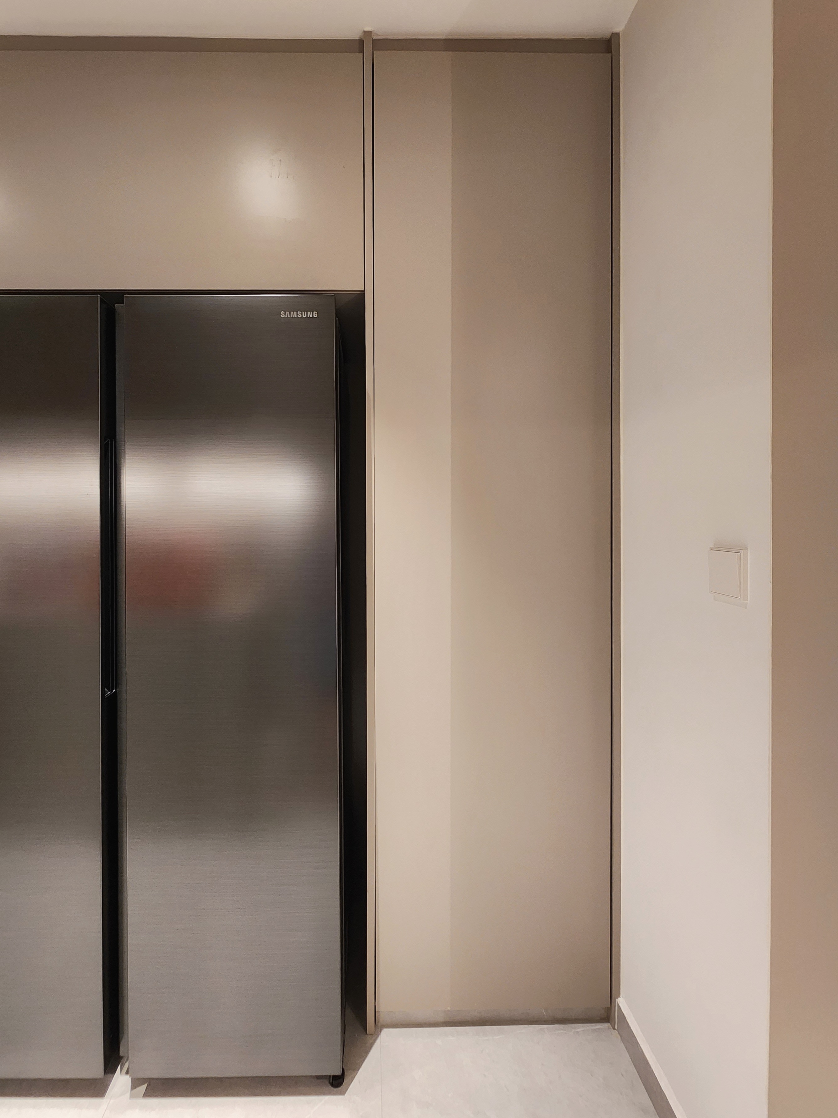 Our Kitchen: How We've Grown To Love Our Closed-Concept Kitchen - Stainless steel refrigerator, Samsung model, sleek design