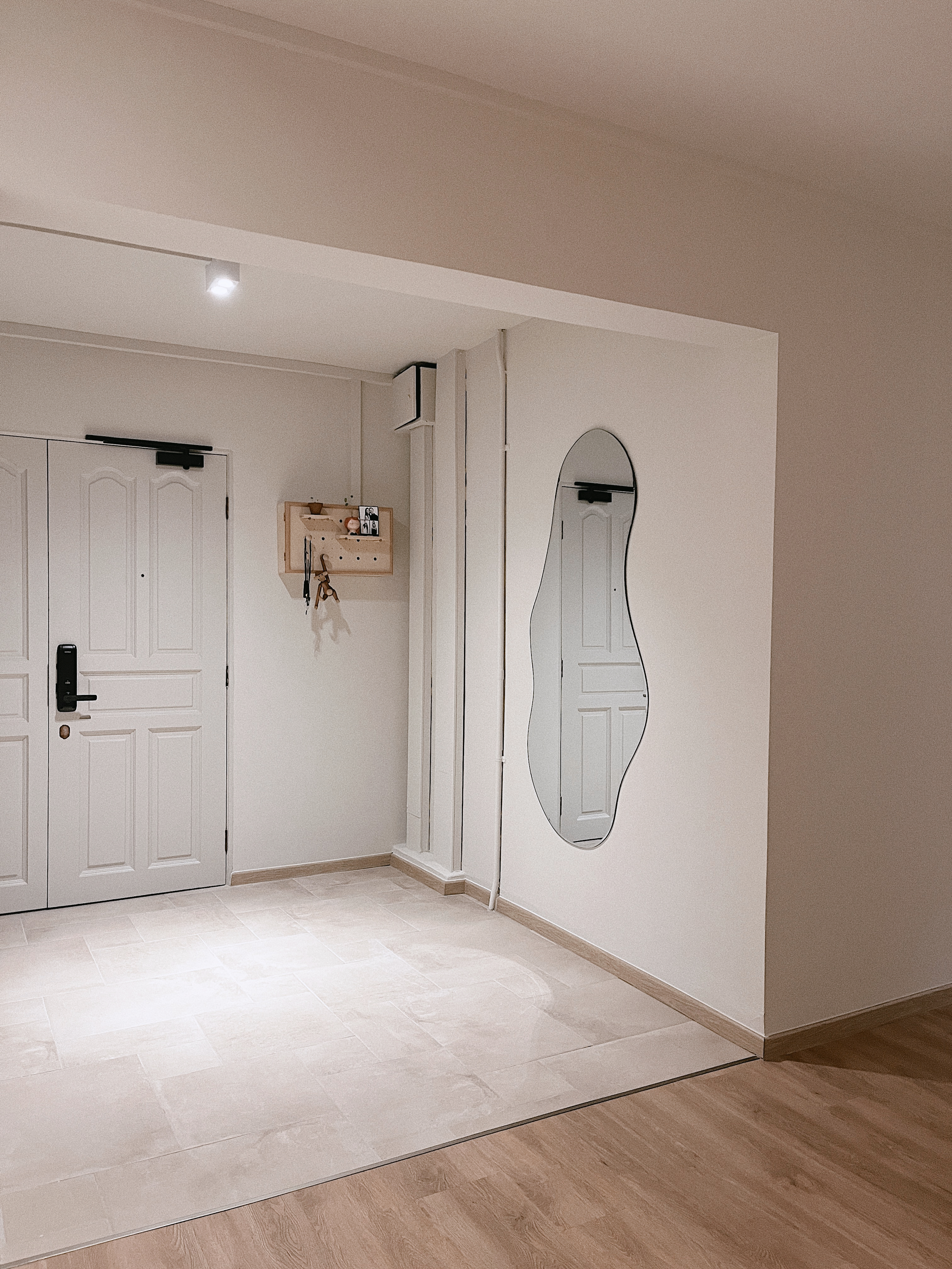 Turn Your House into a Home with These Personal Favorites - White paneled doors, minimalist design, light beige floor tiles