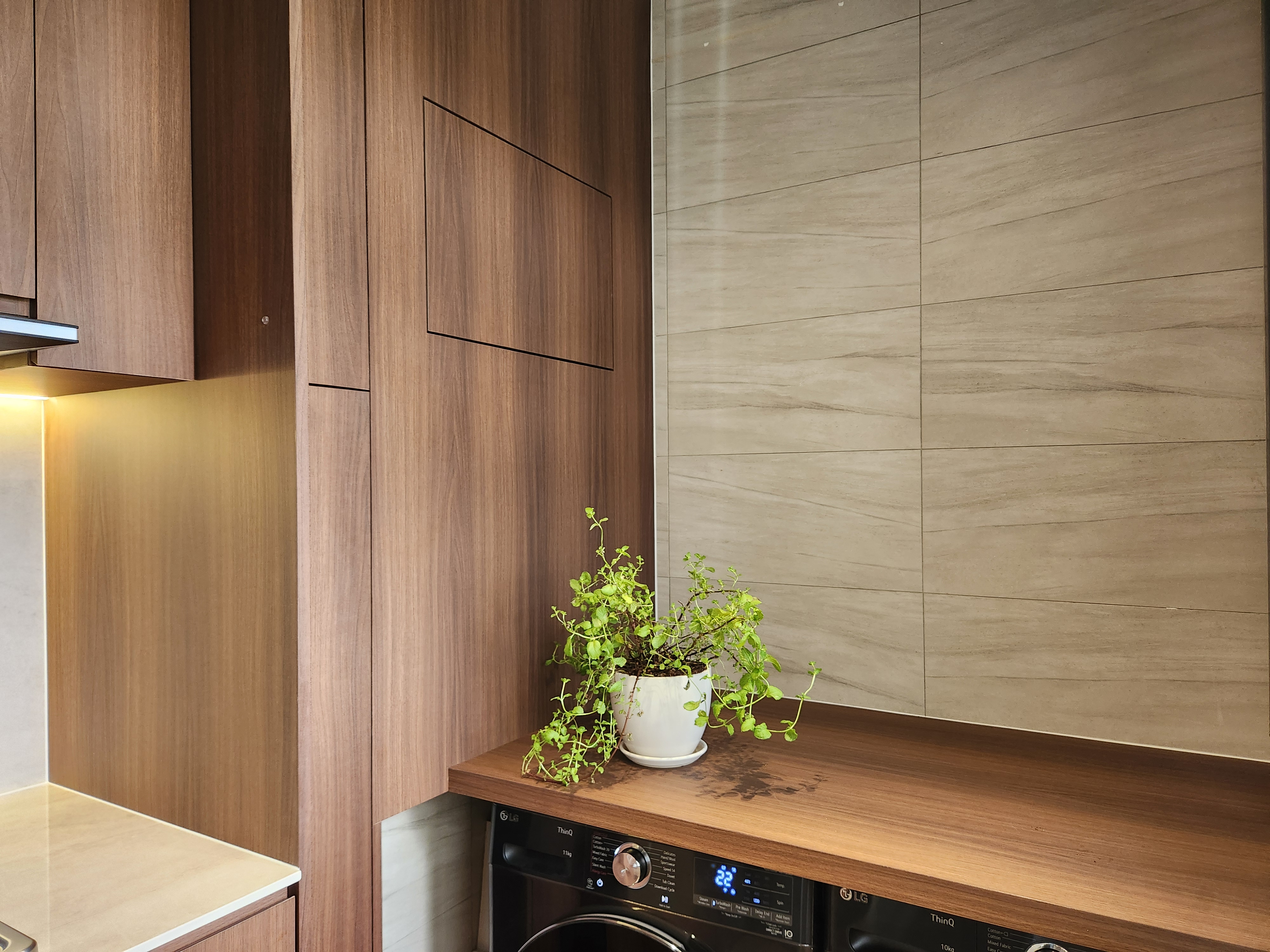 Our Pride and Joy: A Fully-Equipped Kitchen Within 10.5sqm - Wooden cabinetry, modern kitchen, minimalist design, sleek