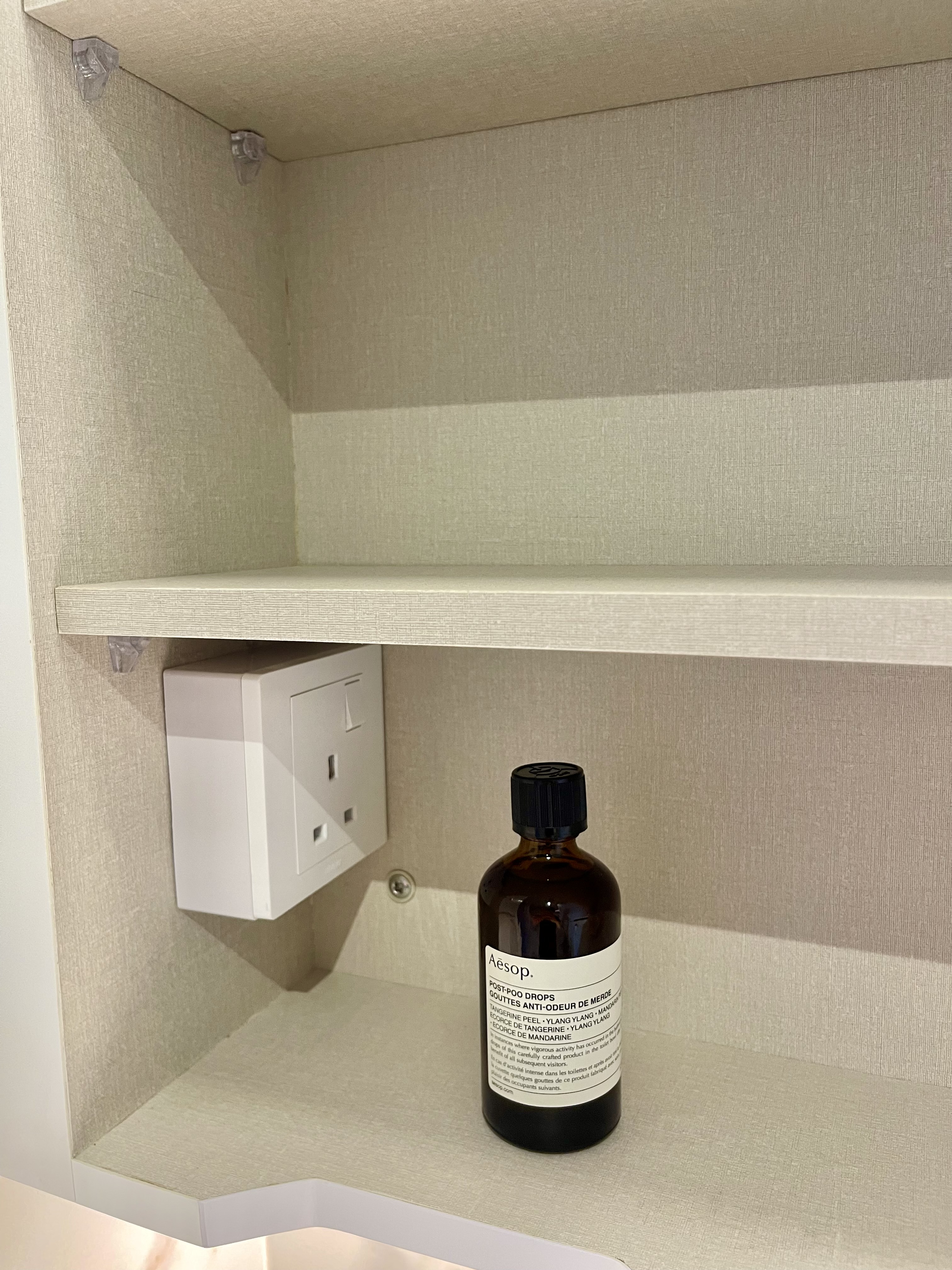 Our Bathroom Sanctuaries: A Concealed Luxe Master Ensuite VS Resort - Post-poo drops, anti-odor, tangerine peel, eucalyptus