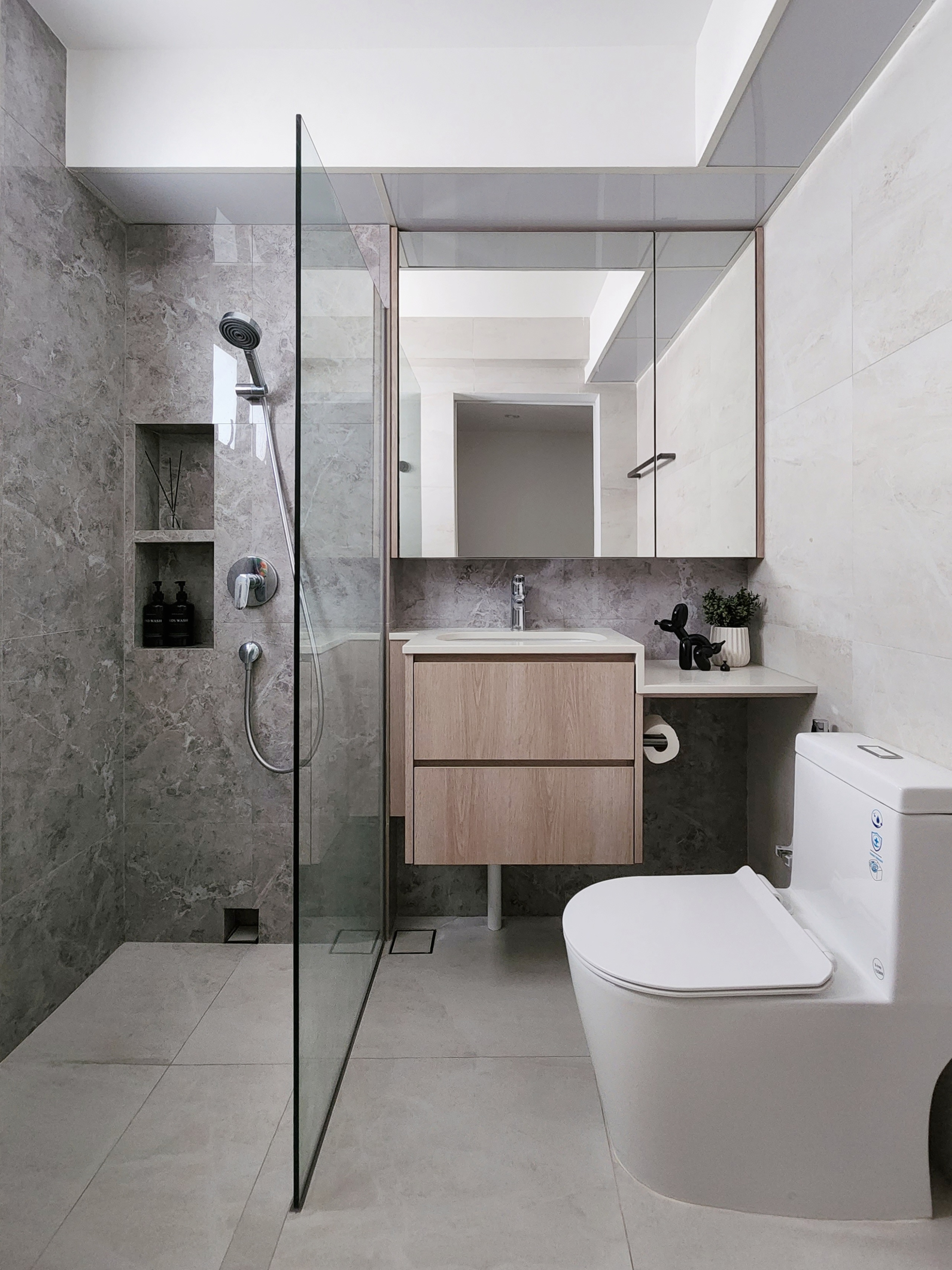 Customer home photo 3: Our Bathroom: Turning An Awkward Layout Into A Calming Bathroom