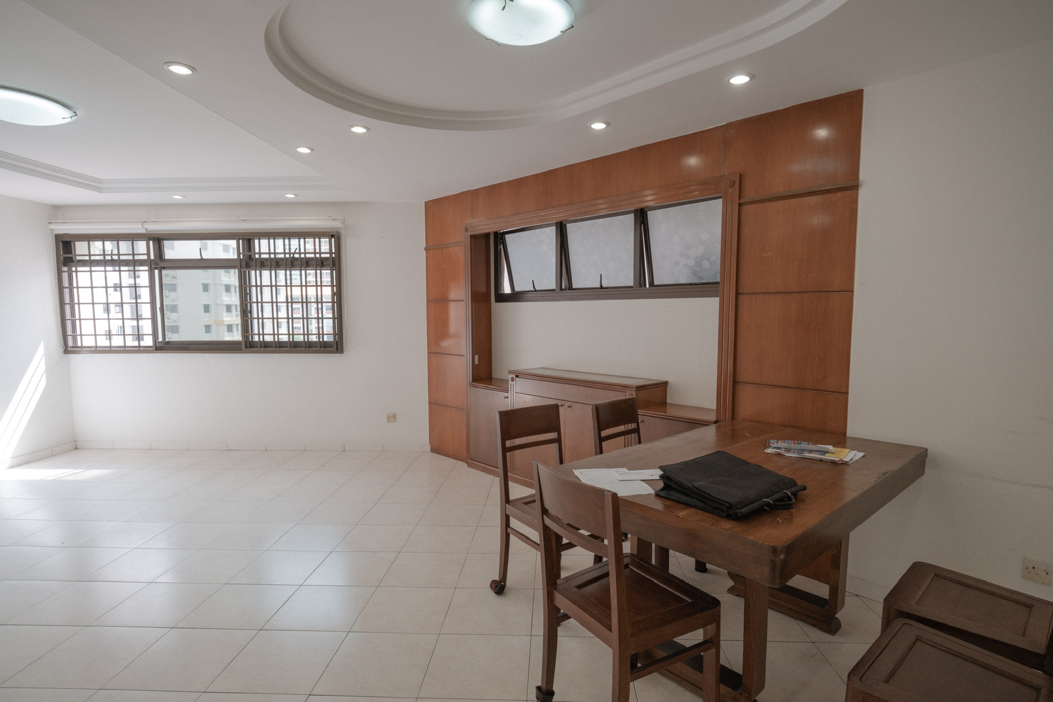 House-Hunting: Becoming Bishanhomies - Modern minimalist dining room with wooden furniture, large windows allowing natural