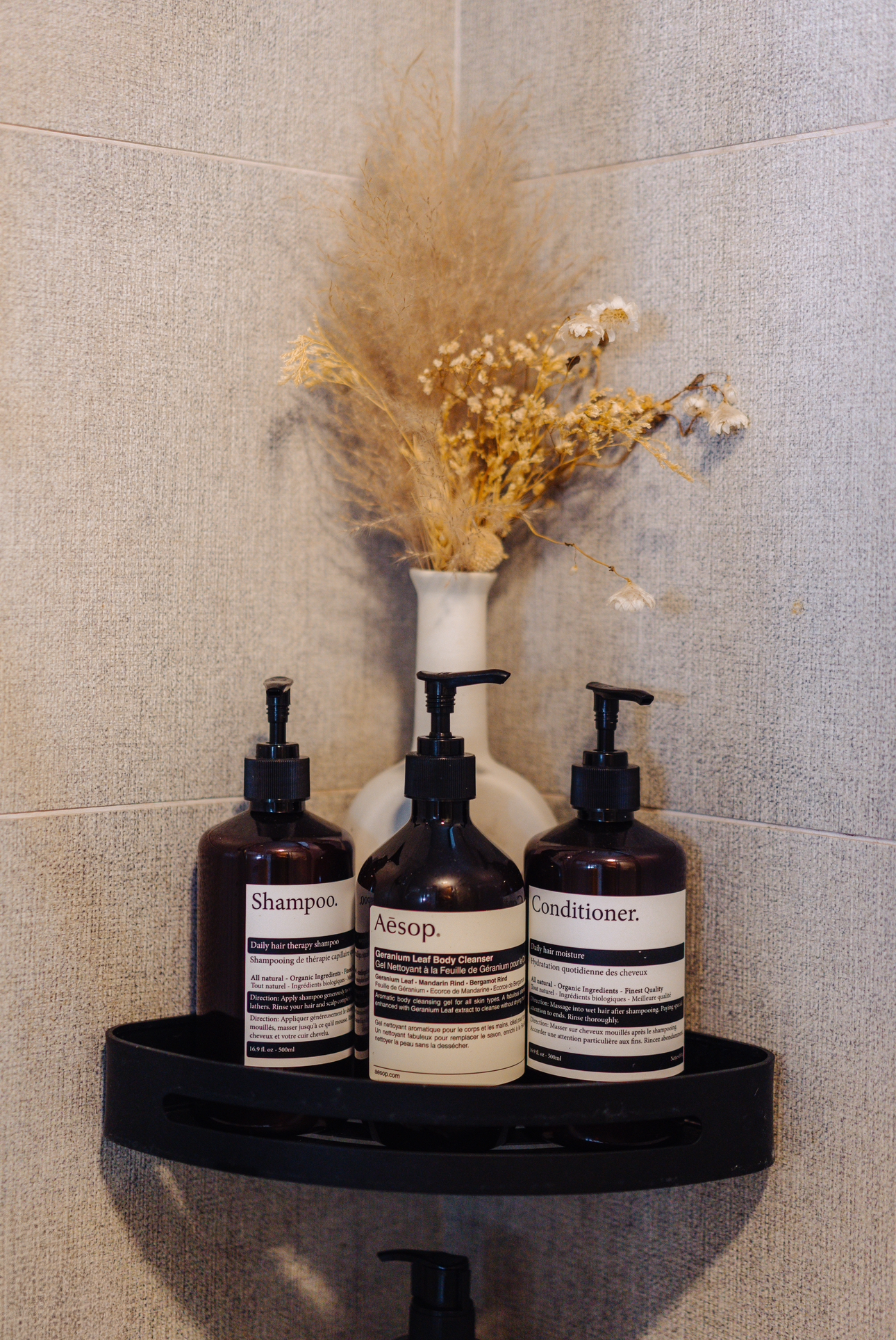 Our Standard Toilet That Came With Our DBSS: How We Spruced It Up ✨ - Shampoo, Geranium Leaf Body Cleanser, Conditioner