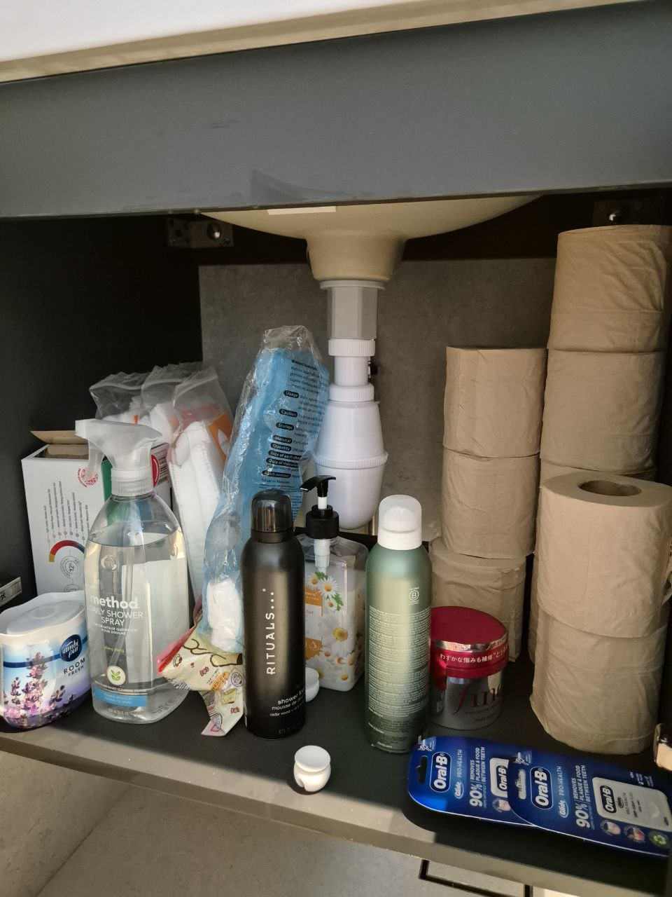 Bathroom Battle - Gunmetal vs Matte Black - Shower essentials, toiletries, and personal care items, including shampoo