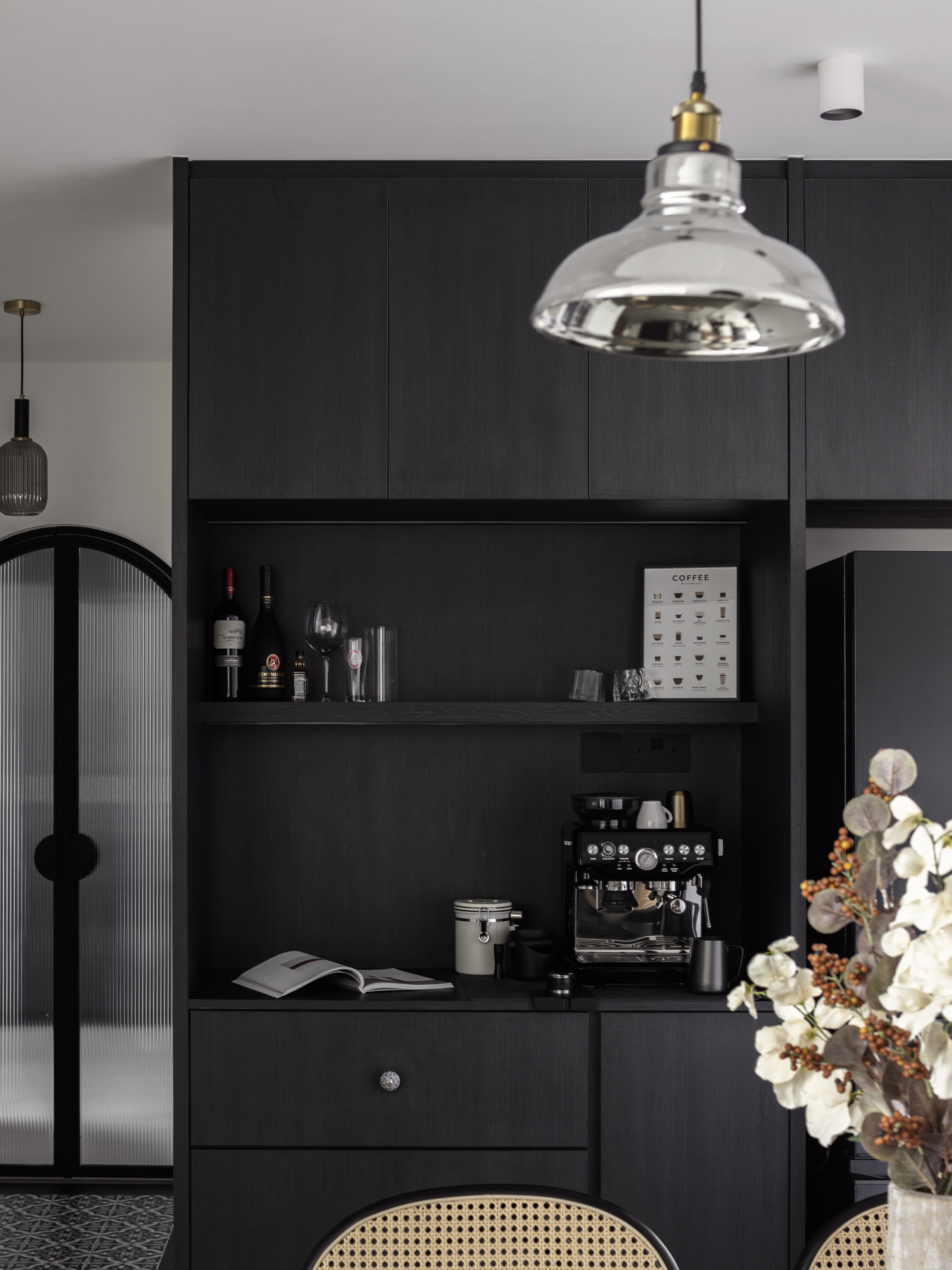 Non-regrets: best home investment decisions!  - modern kitchen cabinetry, sleek shelving, dark wood finish, minimalist