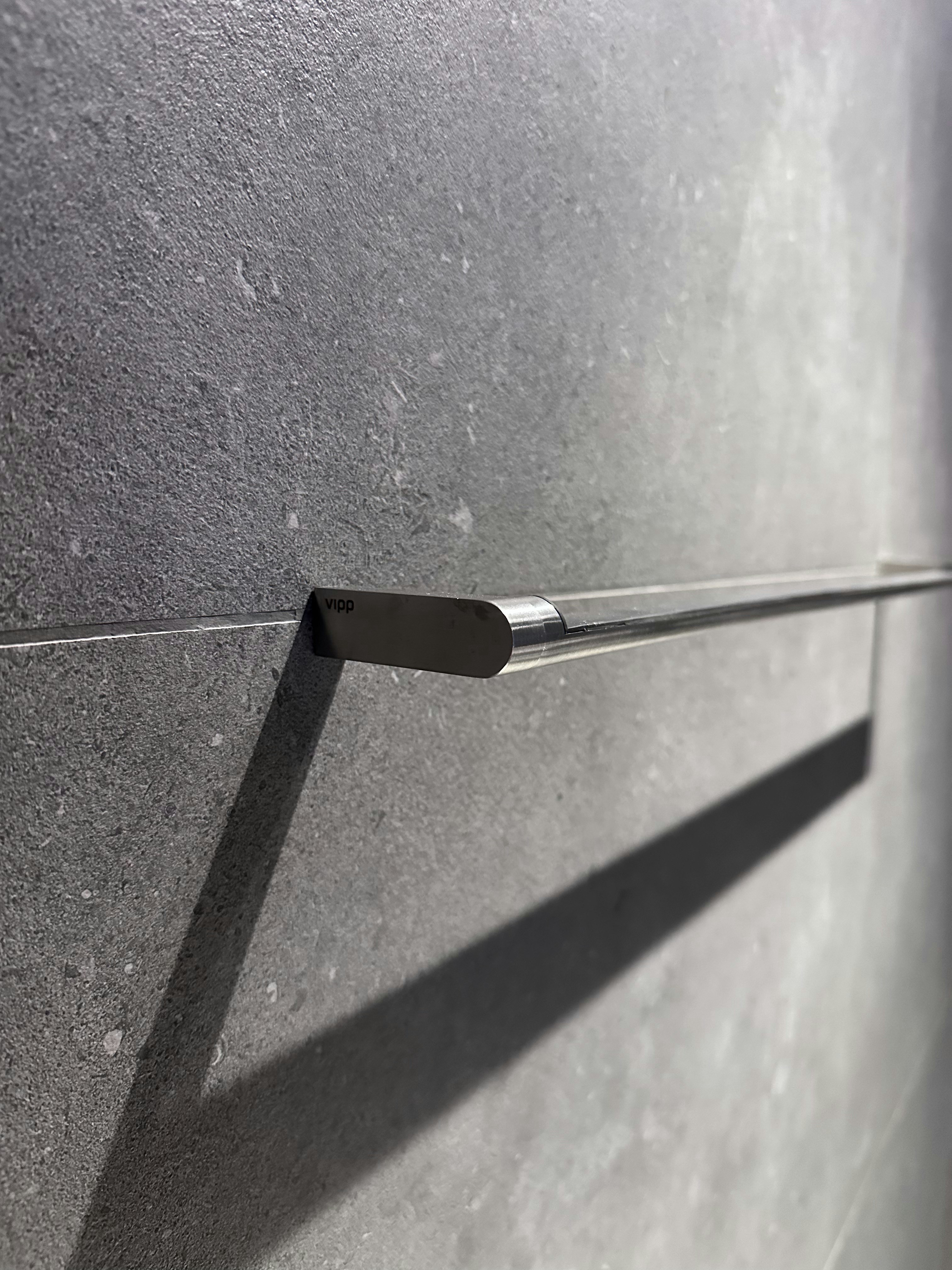 Luxe Loo: Our Bathroom Glow-Up (And We Hacked Down One Shower!) - Modern wall-mounted handle, sleek design, minimalist style