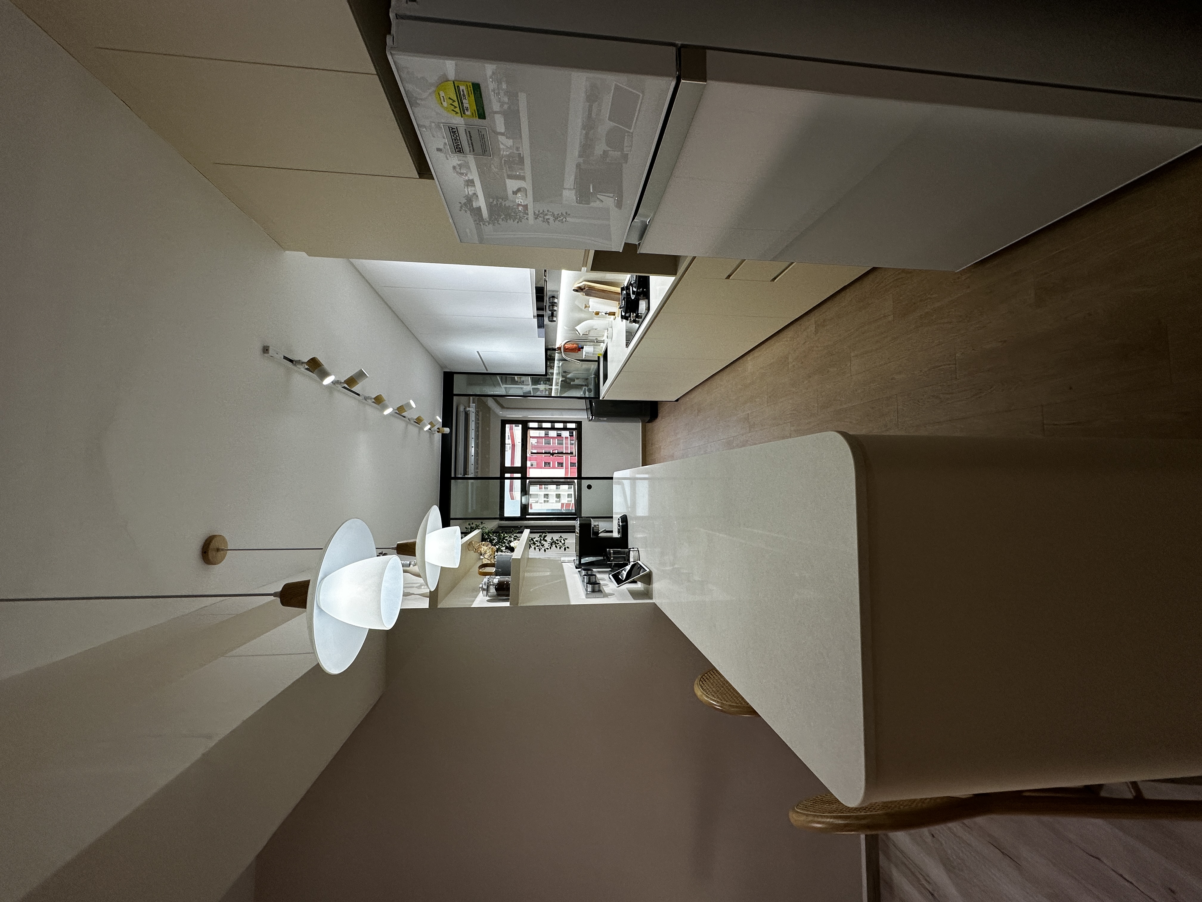 Our Kitchen: The Heart of Our Home - modern kitchen, minimalist design, sleek appliances, open shelving, integrated oven