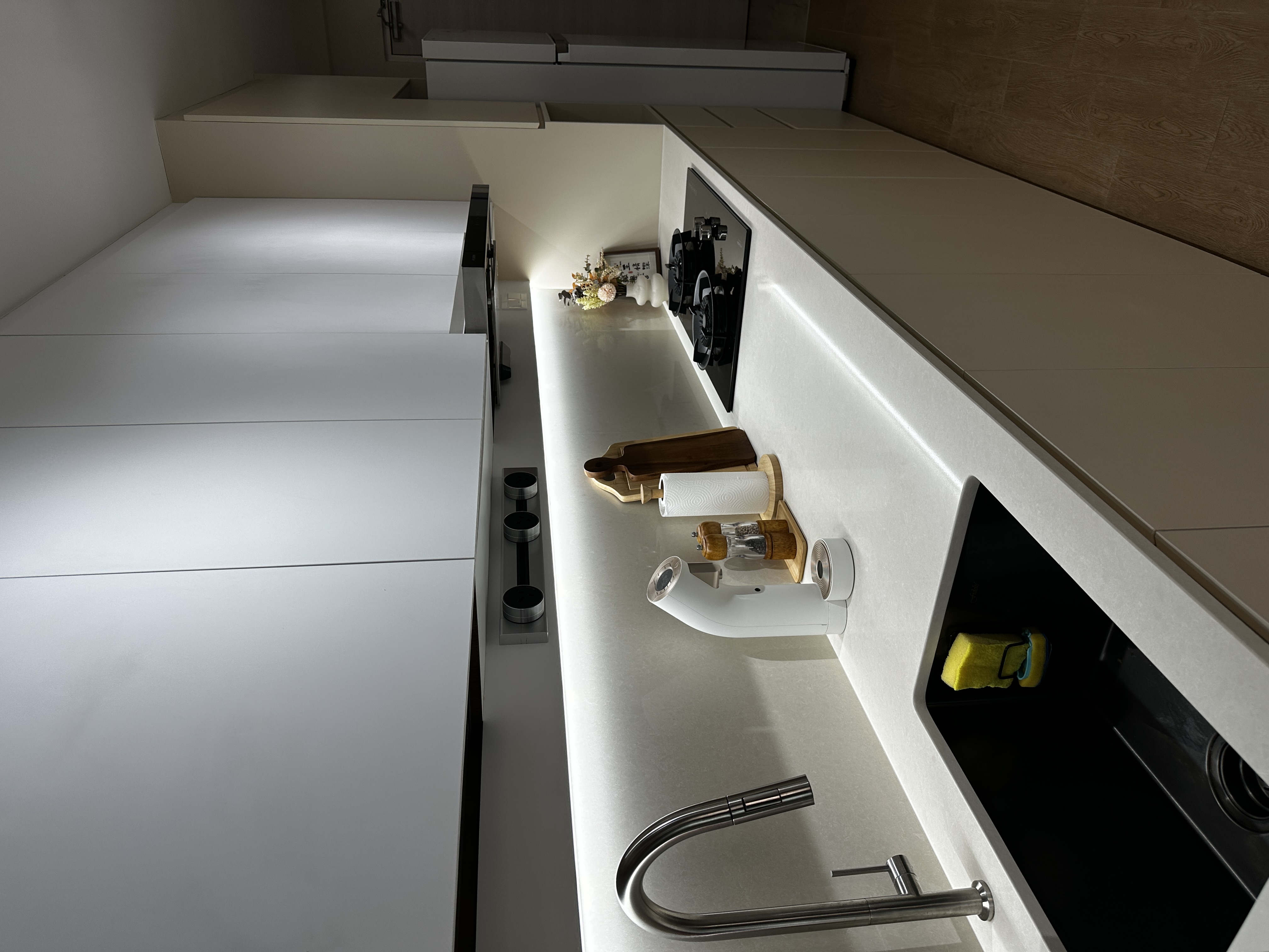 Our Kitchen: The Heart of Our Home - Modern kitchen countertop, sleek design, minimalist decor, contemporary style, clean