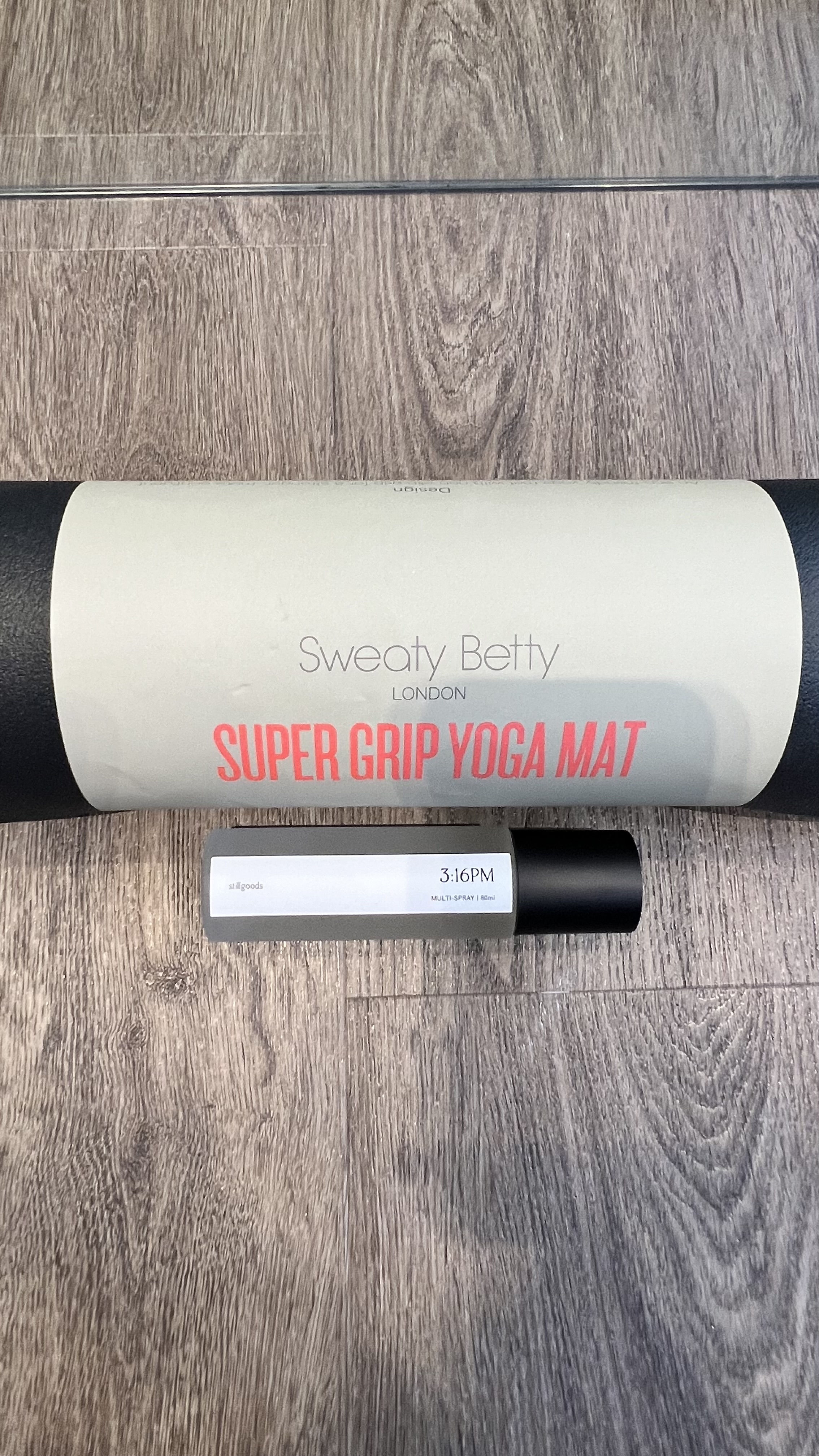 Transforming Spaces: From Wardrobe Sanctuary to Workout Haven - Yoga mat, multi-spray, sweatband, London brand, super grip