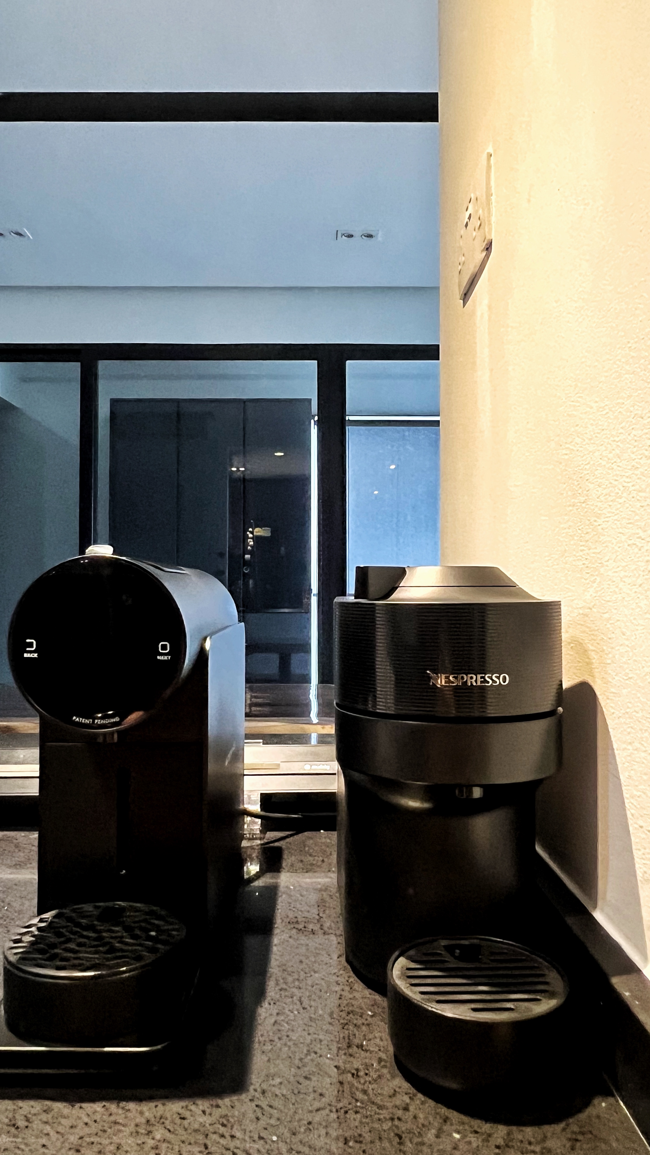 Cooking is an Adventure and This is My Launchpad! - coffee machine, Nespresso, black coffee maker, modern kitchen