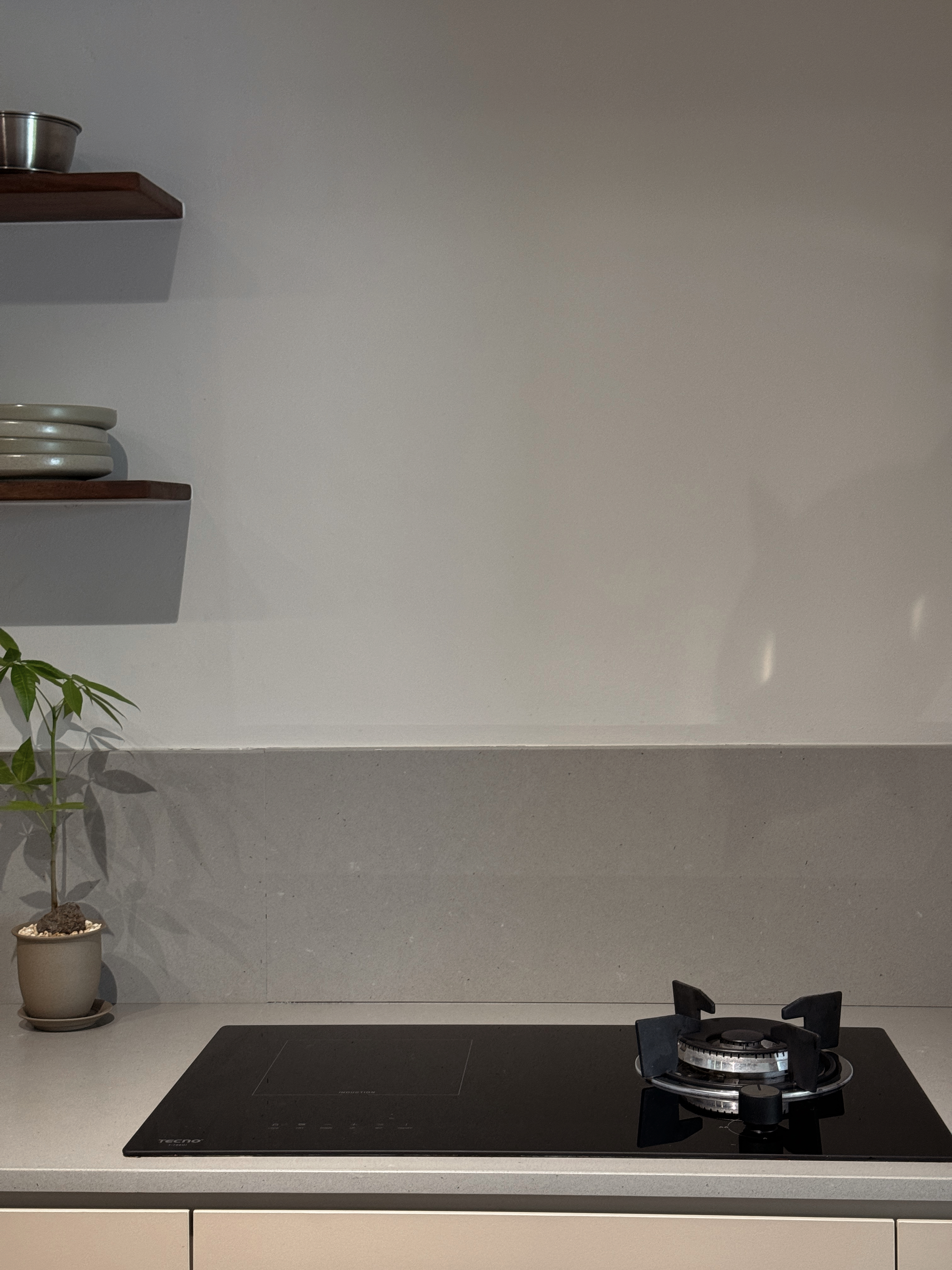 Our Kitchen Renovation Journey: FAQs and Lessons Learned - modern kitchen countertop, minimalist design, sleek black stove