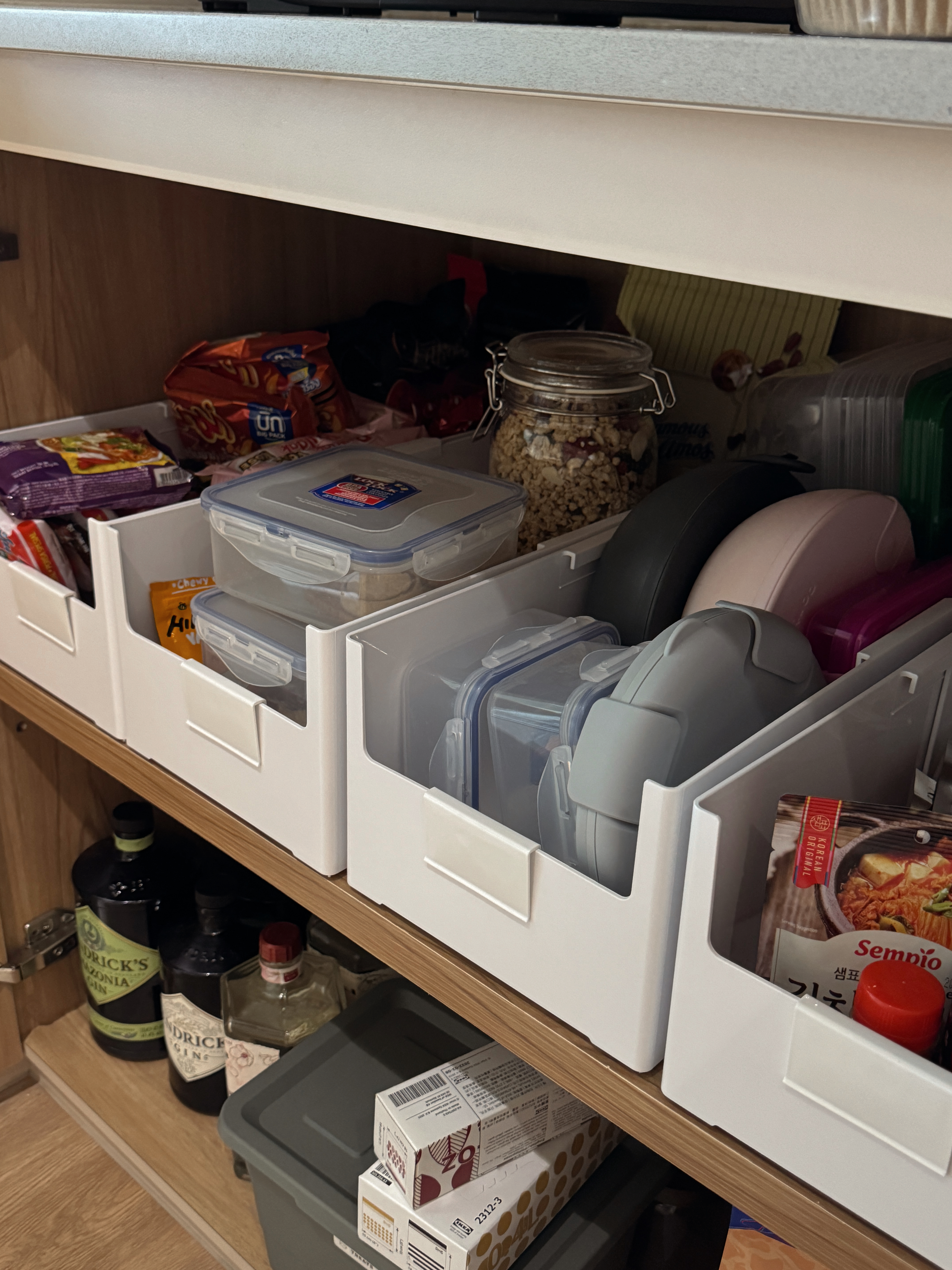 Our Kitchen Renovation Journey: FAQs and Lessons Learned - Organized pantry, food storage, kitchen cabinet, plastic