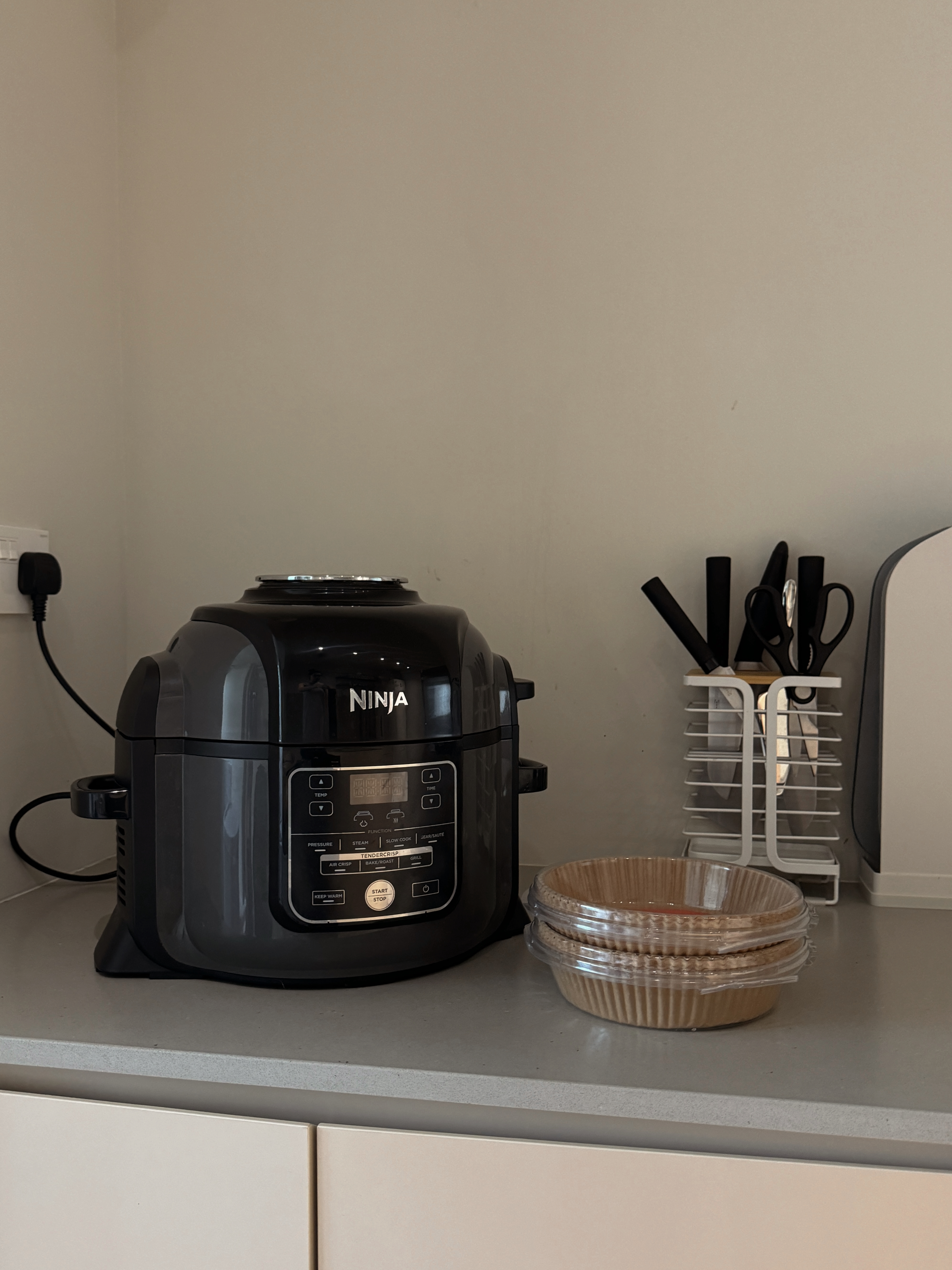 Our Kitchen Renovation Journey: FAQs and Lessons Learned - Ninja kitchen appliance, countertop display, black and silver